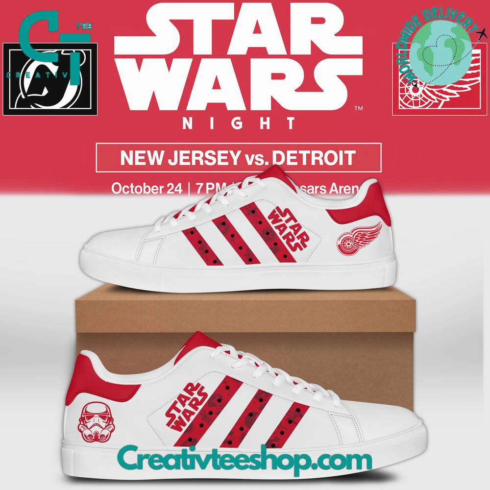 JWFancy Detroit Red Wings Skate Stan Shoes Sneakes For Men And Women