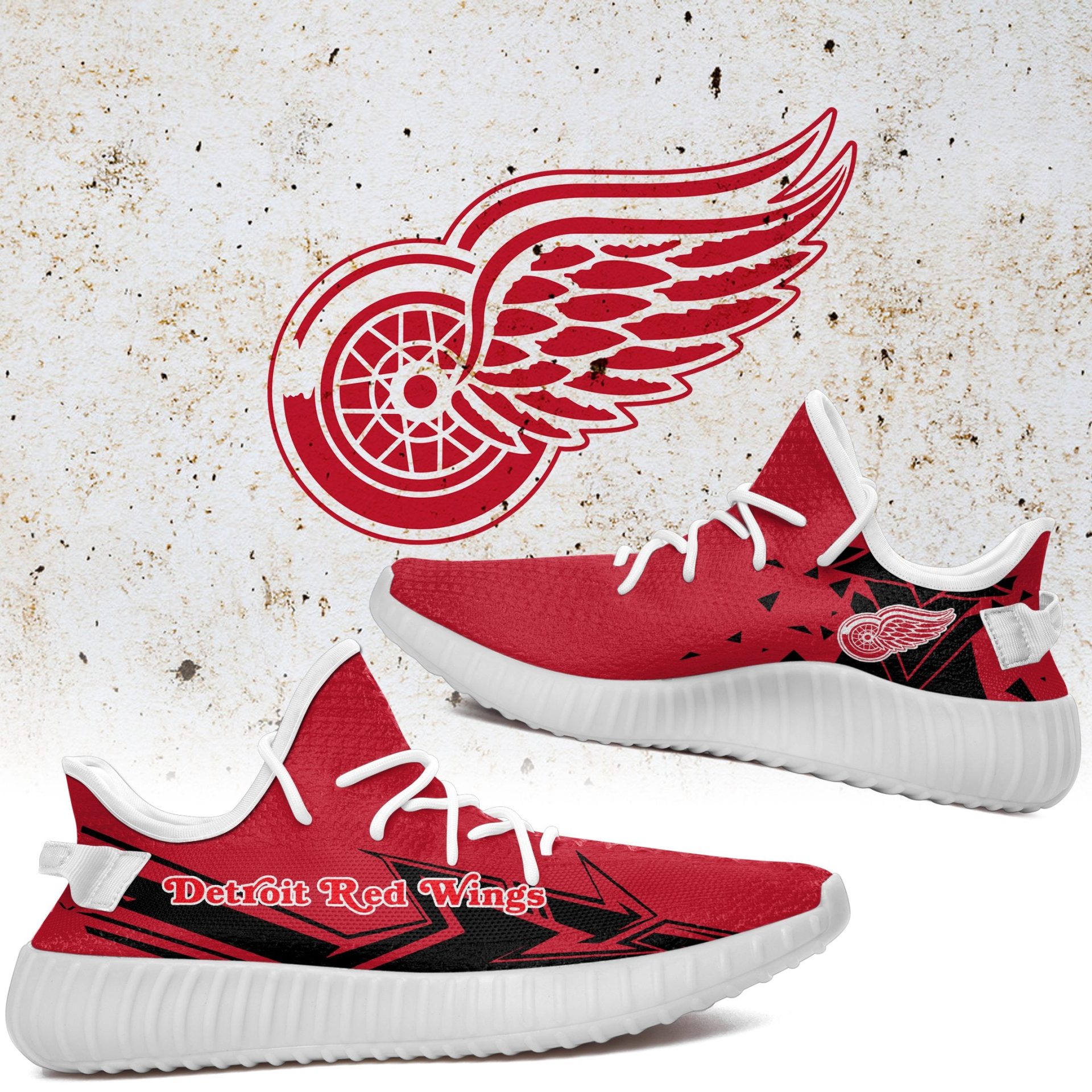 JWFancy Detroit Red Wings Yeezy Boost Shoes For Men And Women