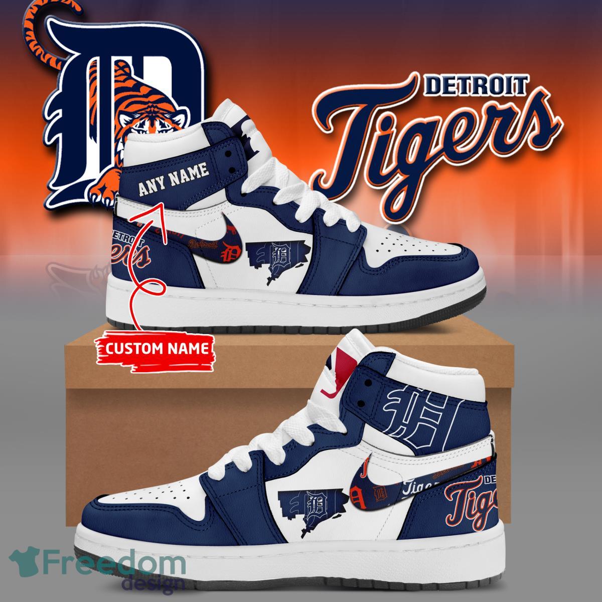 JWFancy Detroit Tigers AJ1 High Sneakers Shoes For Men And Women