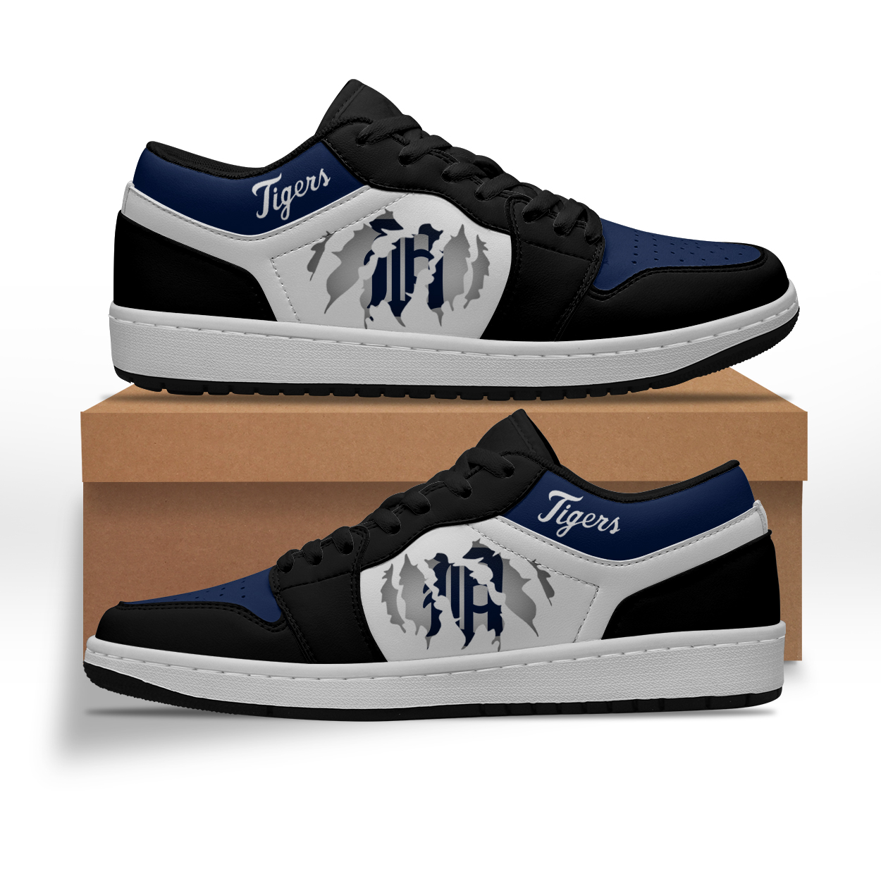 JWFancy Detroit Tigers AJ1 Low Sneakers Shoes For Men And Women