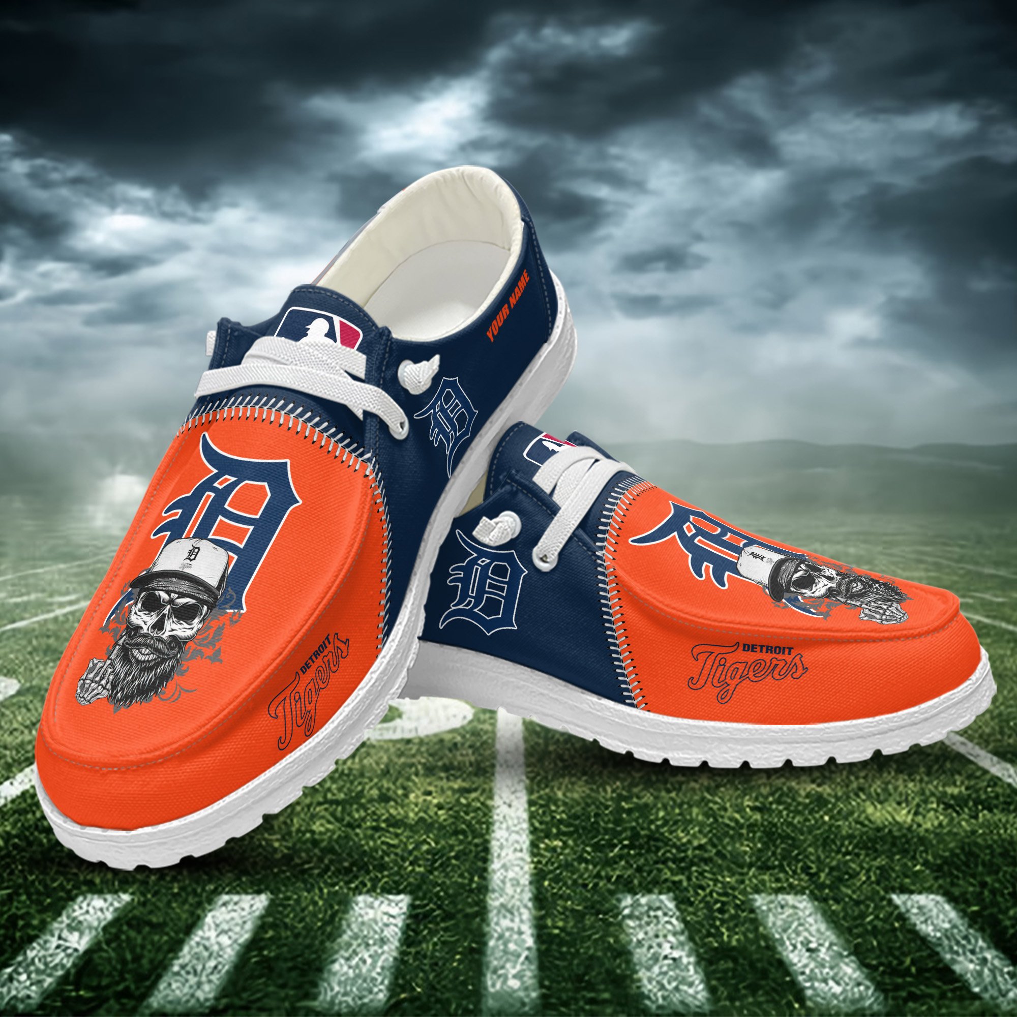 JWFancy Detroit Tigers Hey Dude Shoes Wally Men's Lace Up Loafers Comfortable For Men And Women