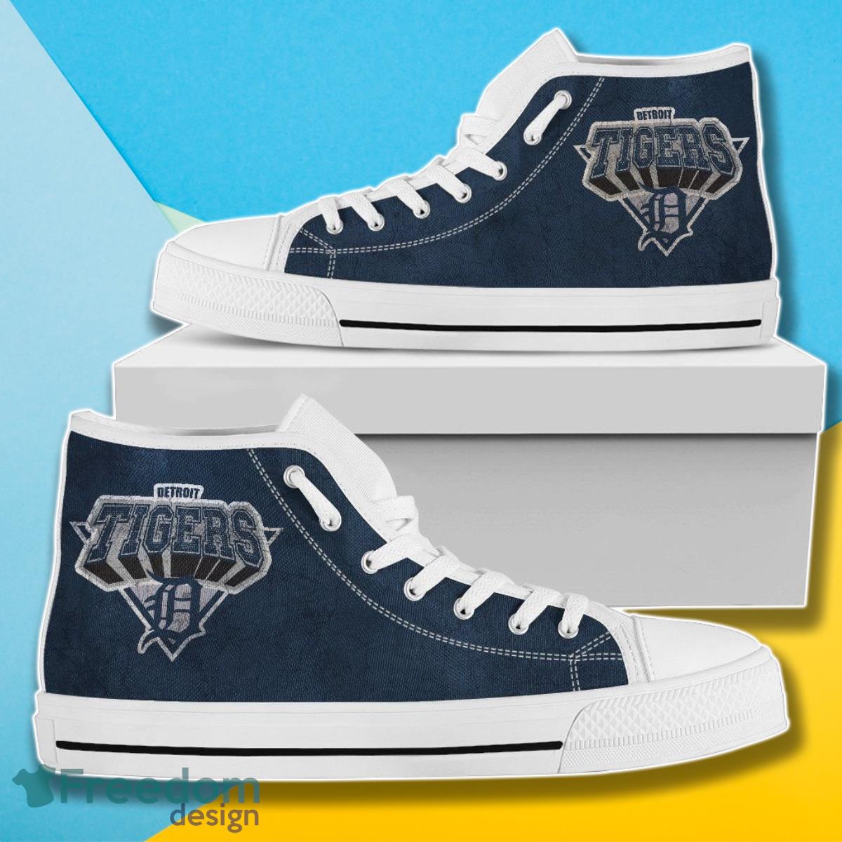 JWFancy Detroit Tigers High Top Canvas Sneakers Shoes For Men And Women
