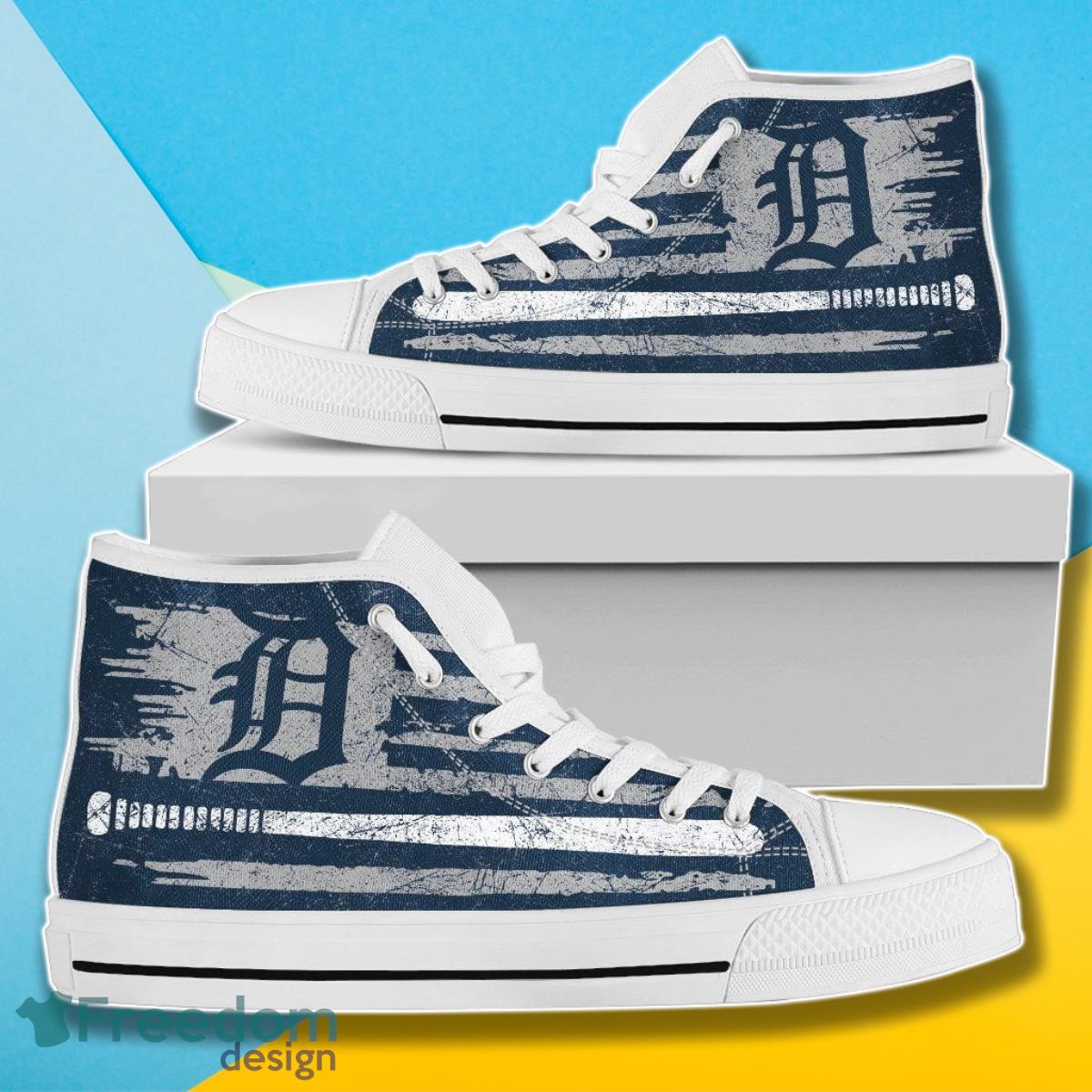 JWFancy Detroit Tigers High Top Canvas Sneakers Shoes For Men And Women