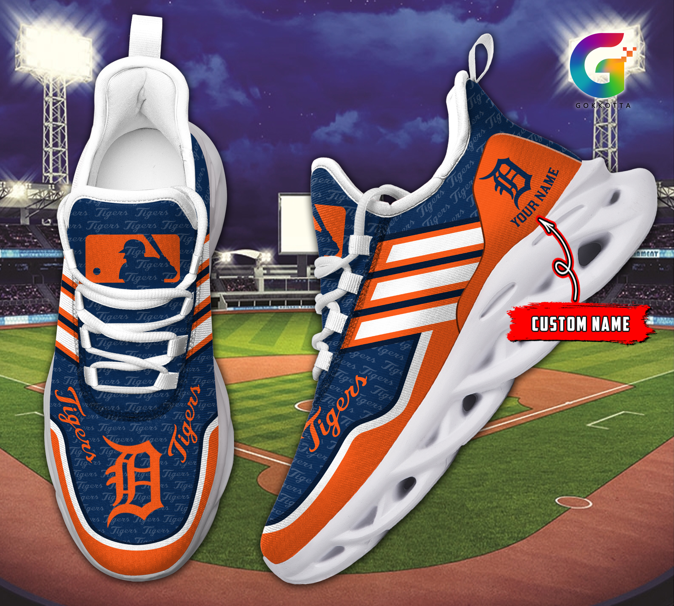 JWFancy Detroit Tigers MLB Max Soul Shoes Sneakers For Men And Women
