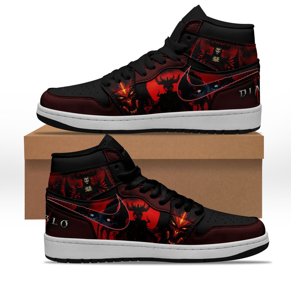 JWFancy Diablo AJ1 High Sneakers Shoes For Men And Women