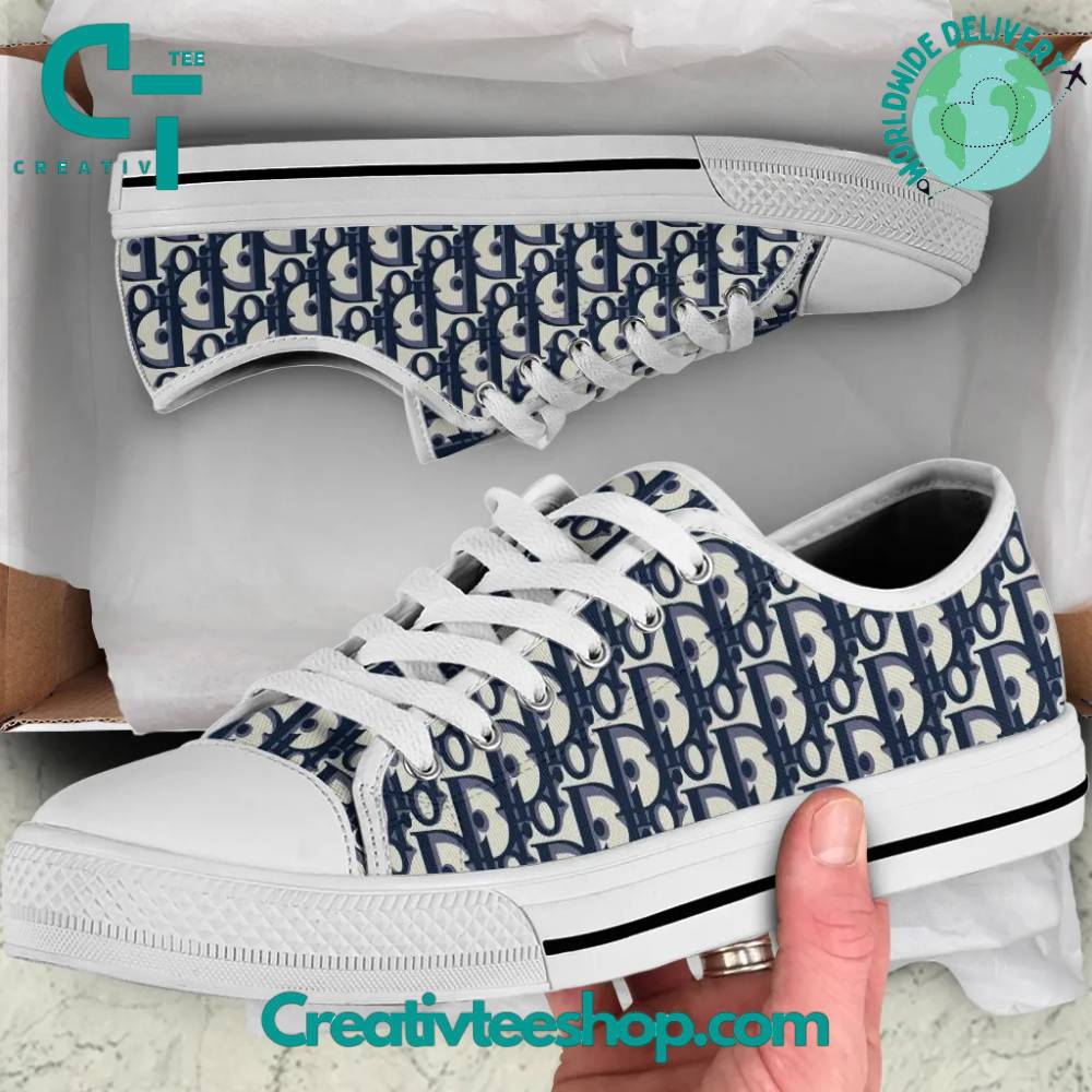 JWFancy Dior Low Top Canvas Sneakers Shoes For Men And Women