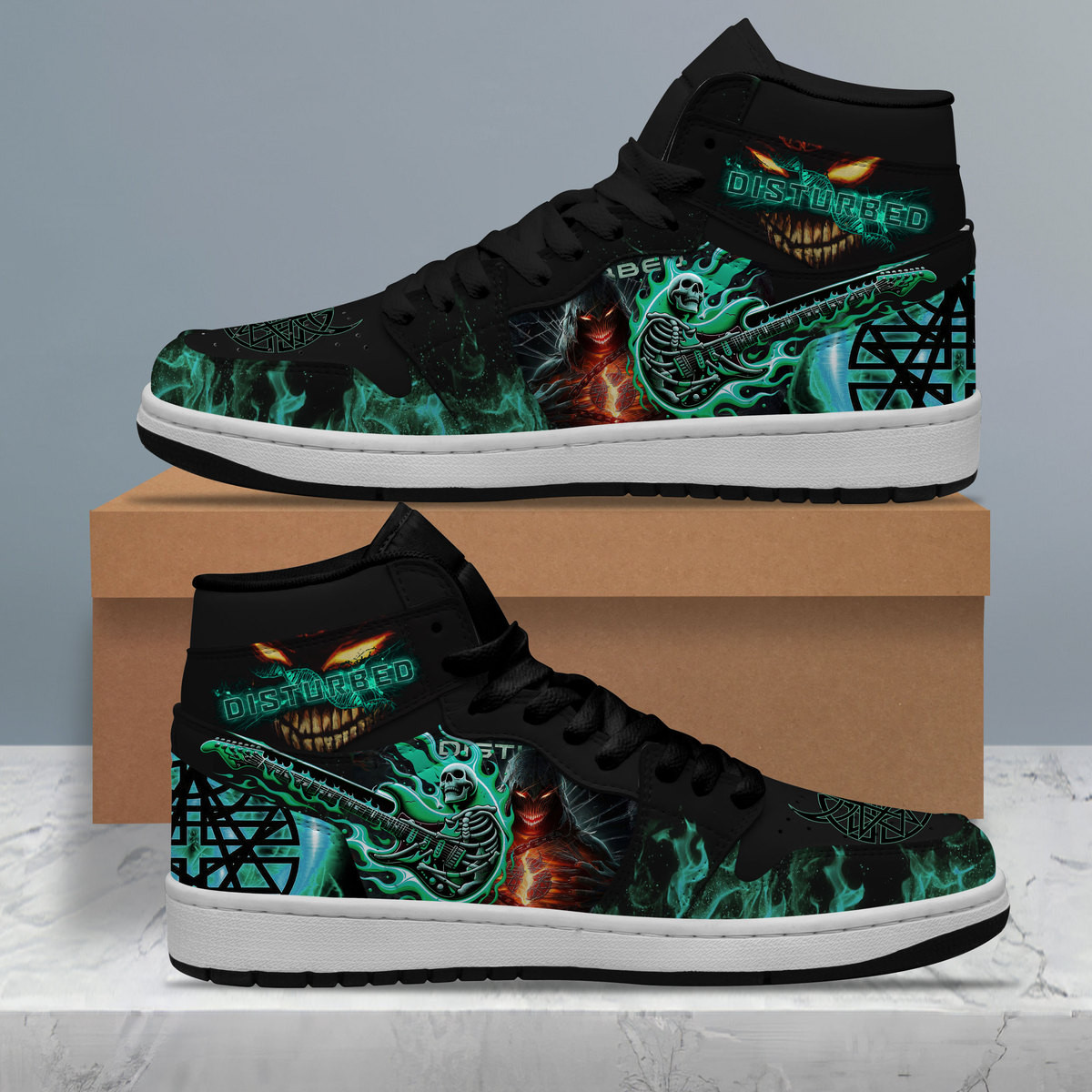 JWFancy Disturbed AJ1 High Sneakers Shoes For Men And Women