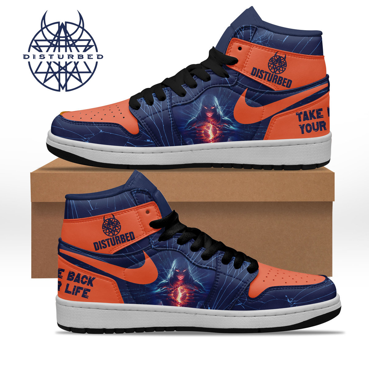 JWFancy Disturbed AJ1 High Sneakers Shoes For Men And Women
