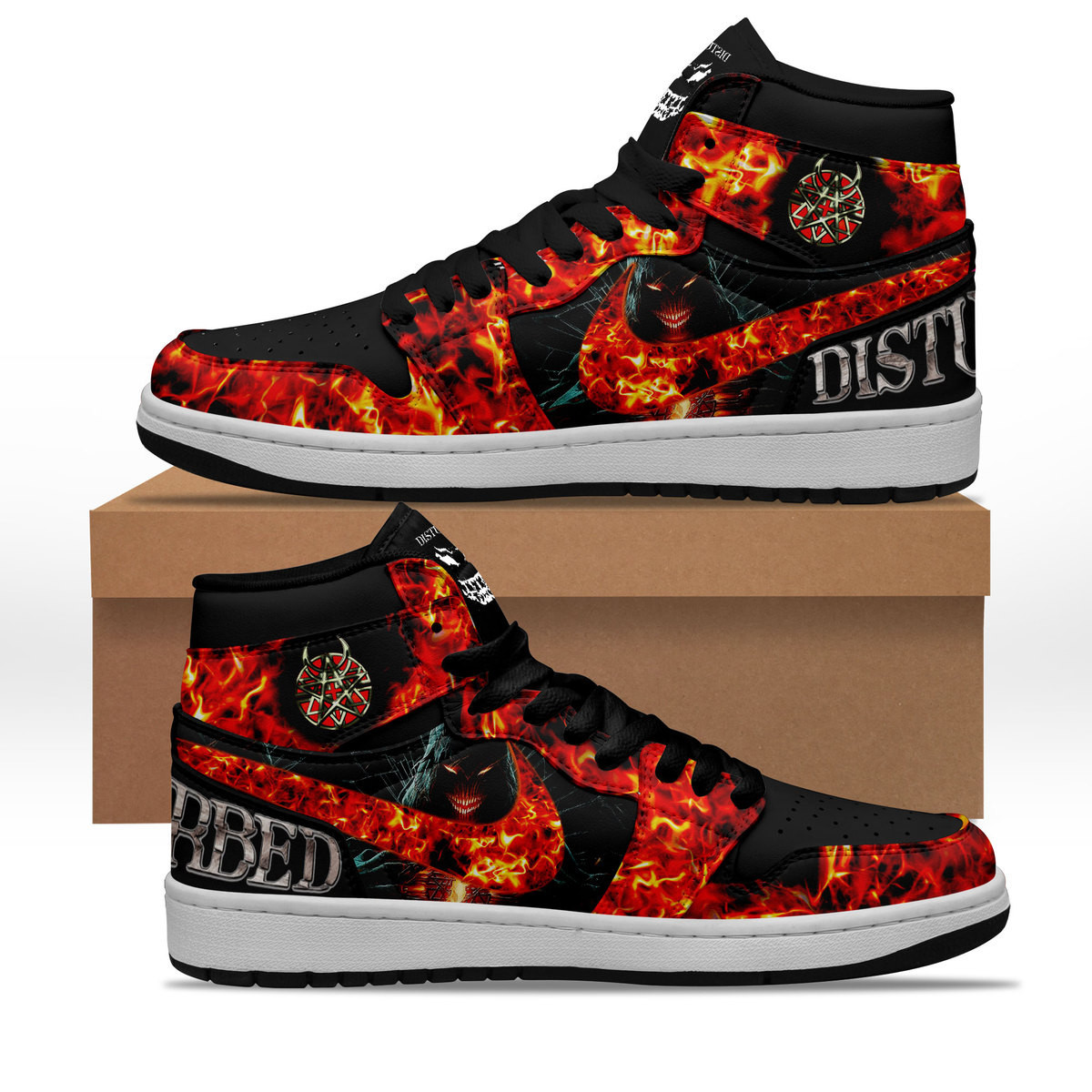 JWFancy Disturbed AJ1 High Sneakers Shoes For Men And Women