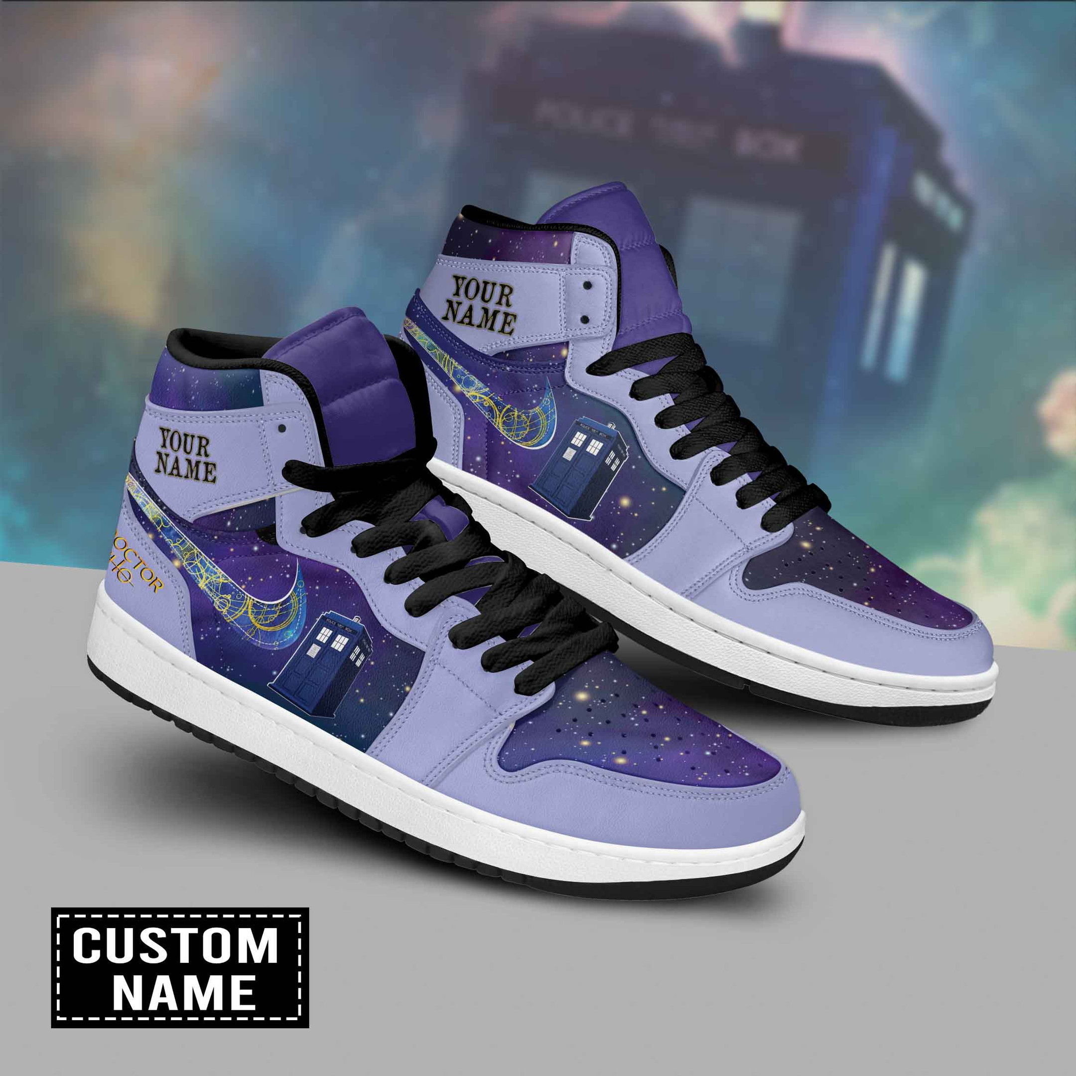 JWFancy Doctor Who AJ1 High Sneakers Shoes For Men And Women