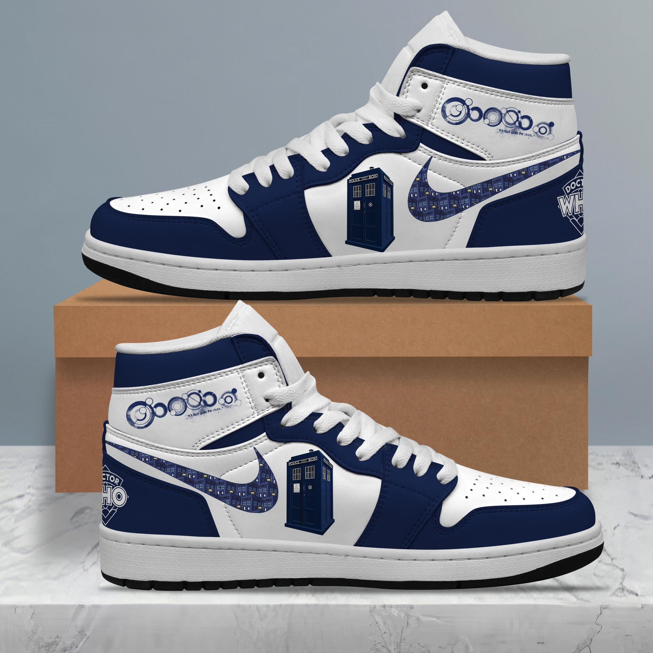 JWFancy Doctor Who AJ1 High Sneakers Shoes For Men And Women