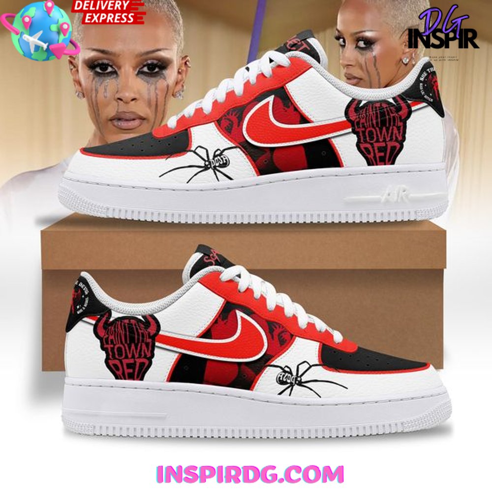 JWFancy Doja Cat Paint The Town Red Air Low-Top Sneakers Shoes For Men And Women