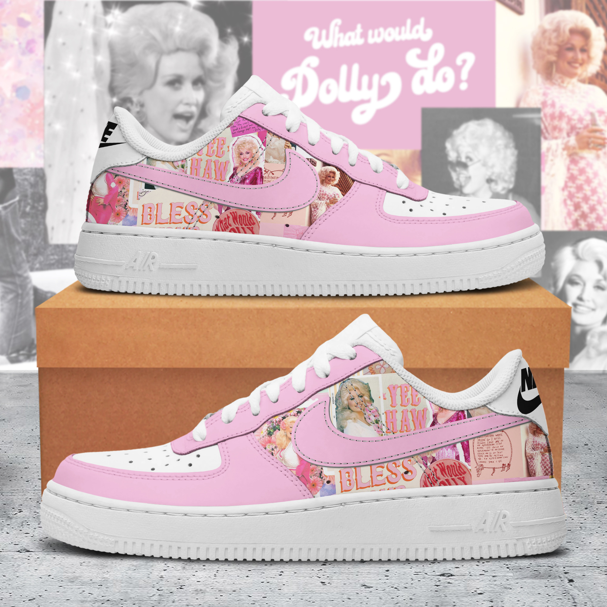 JWFancy Dolly Parton Air Low-Top Sneakers Shoes For Men And Women