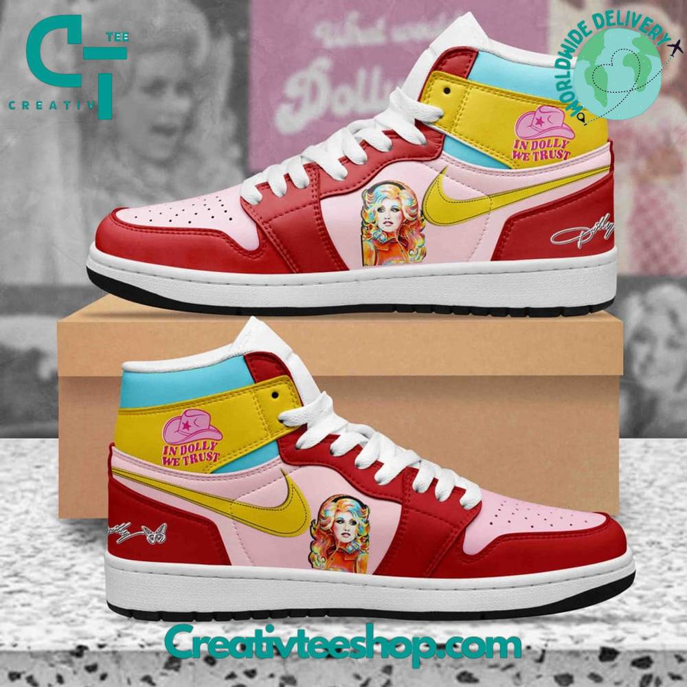 JWFancy Dolly Parton AJ1 High Sneakers Shoes For Men And Women