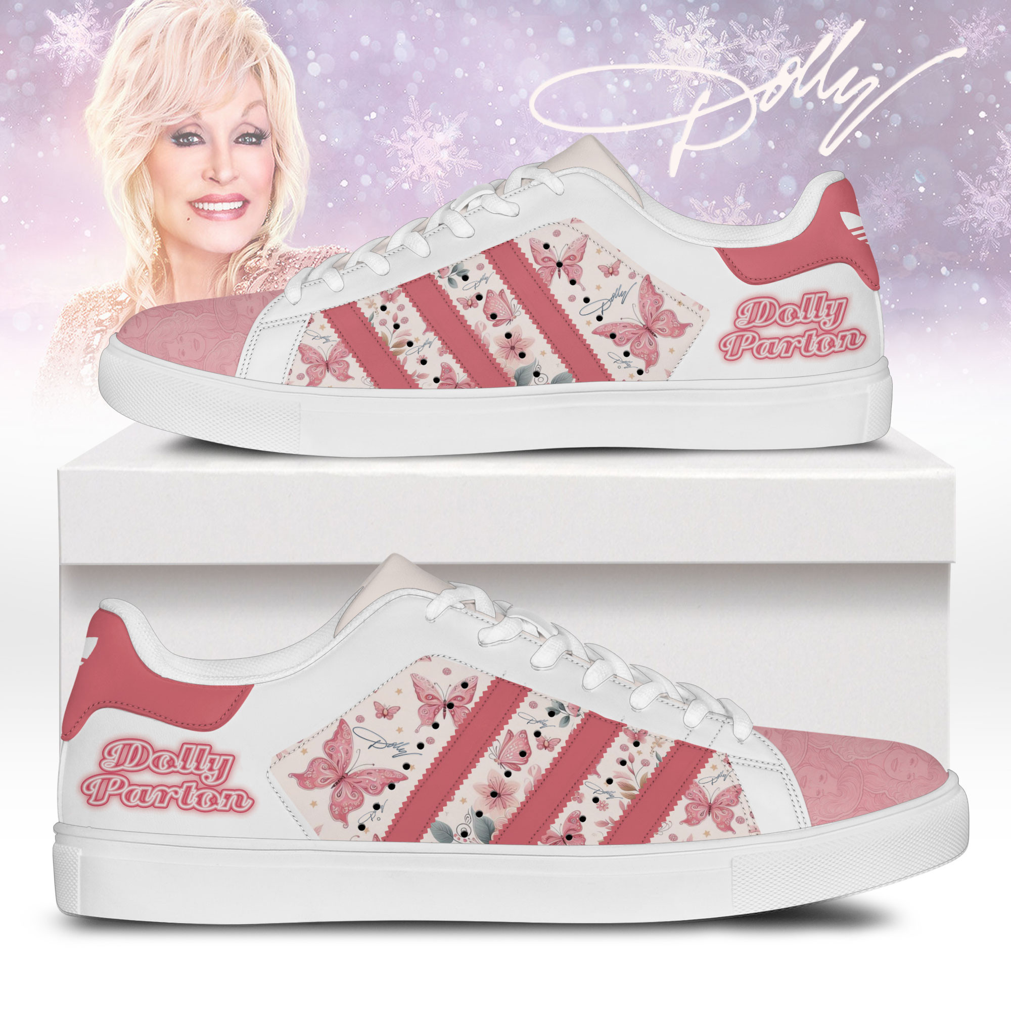 JWFancy Dolly Parton Skate Stan Shoes Sneakes For Men And Women