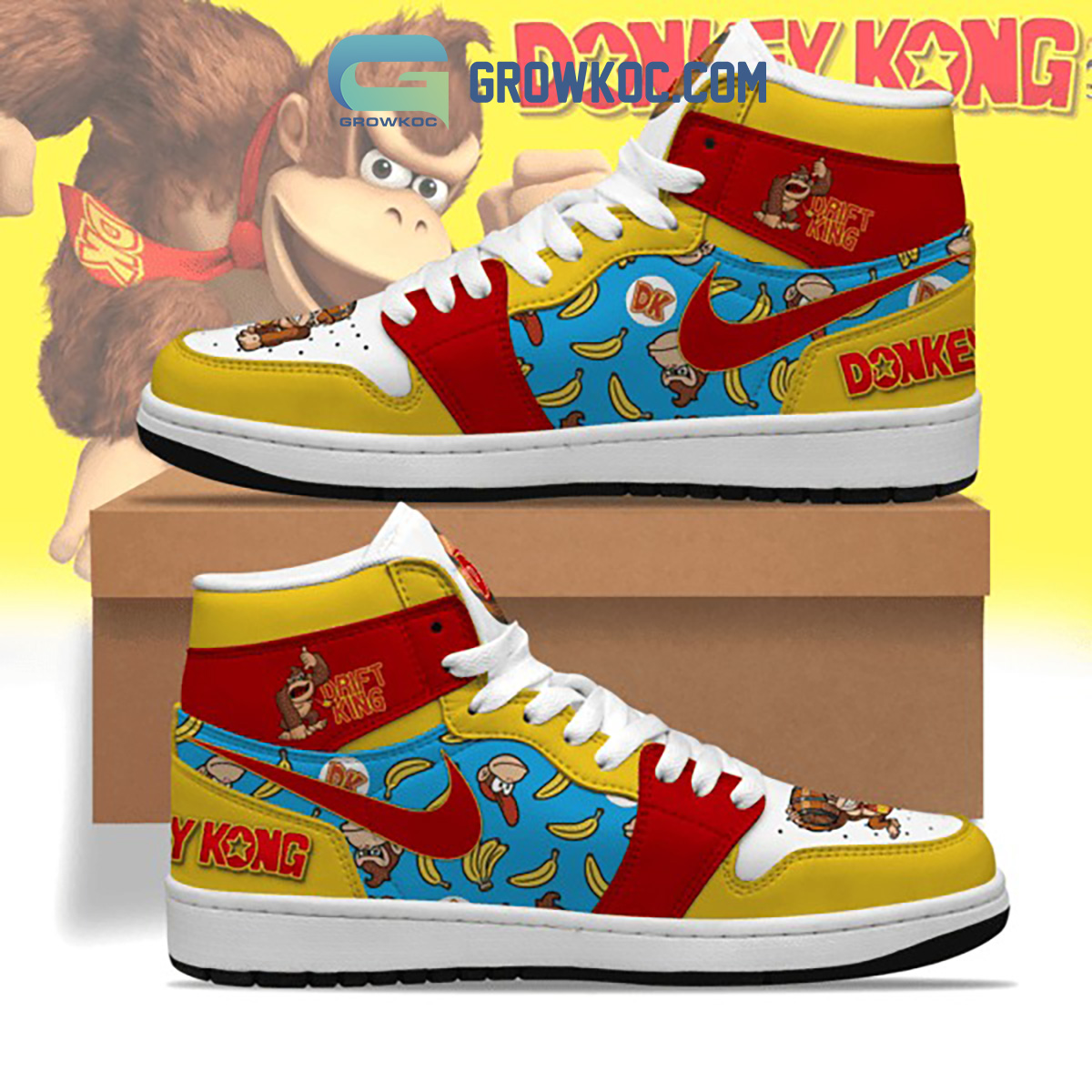 JWFancy Donkey Kong AJ1 High Sneakers Shoes For Men And Women