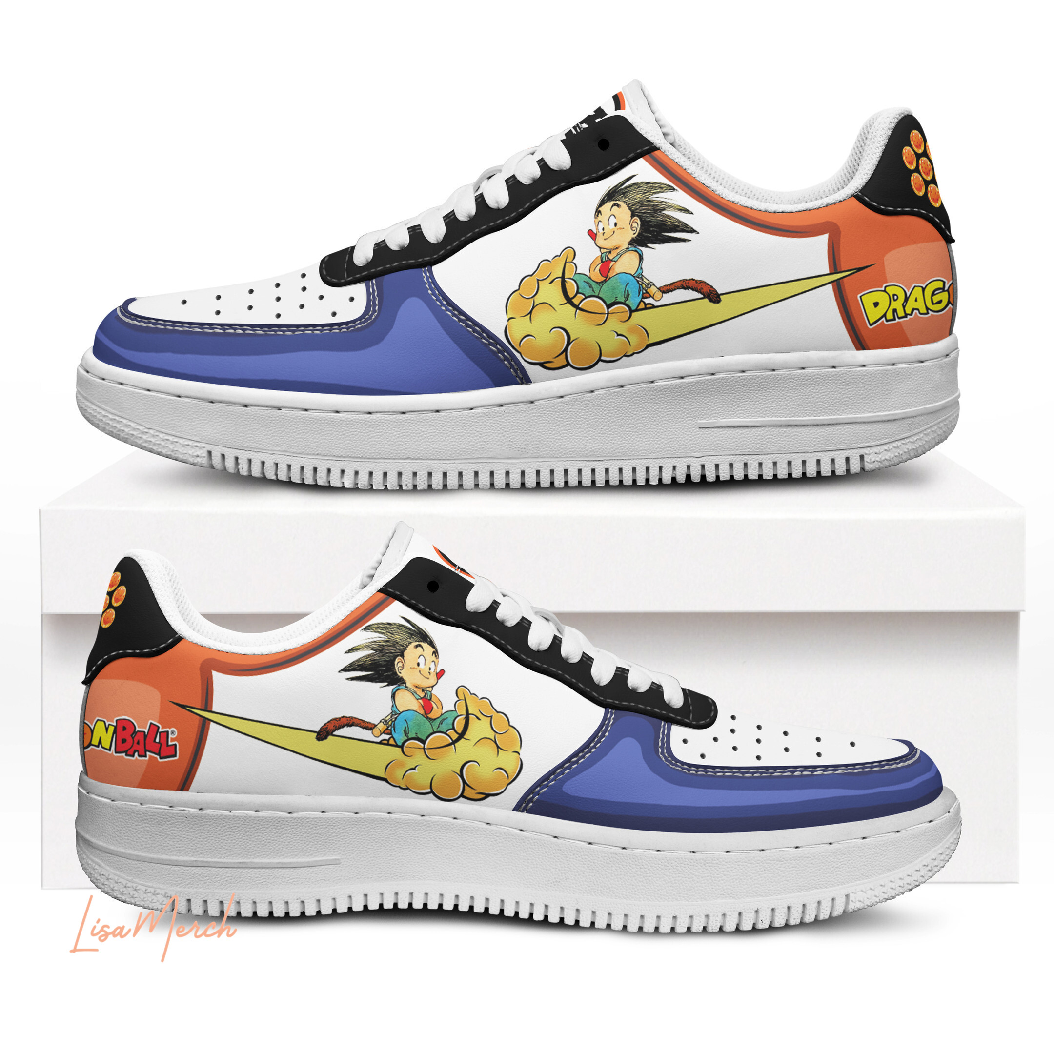 JWFancy Dragon Ball Air Low-Top Sneakers Shoes For Men And Women