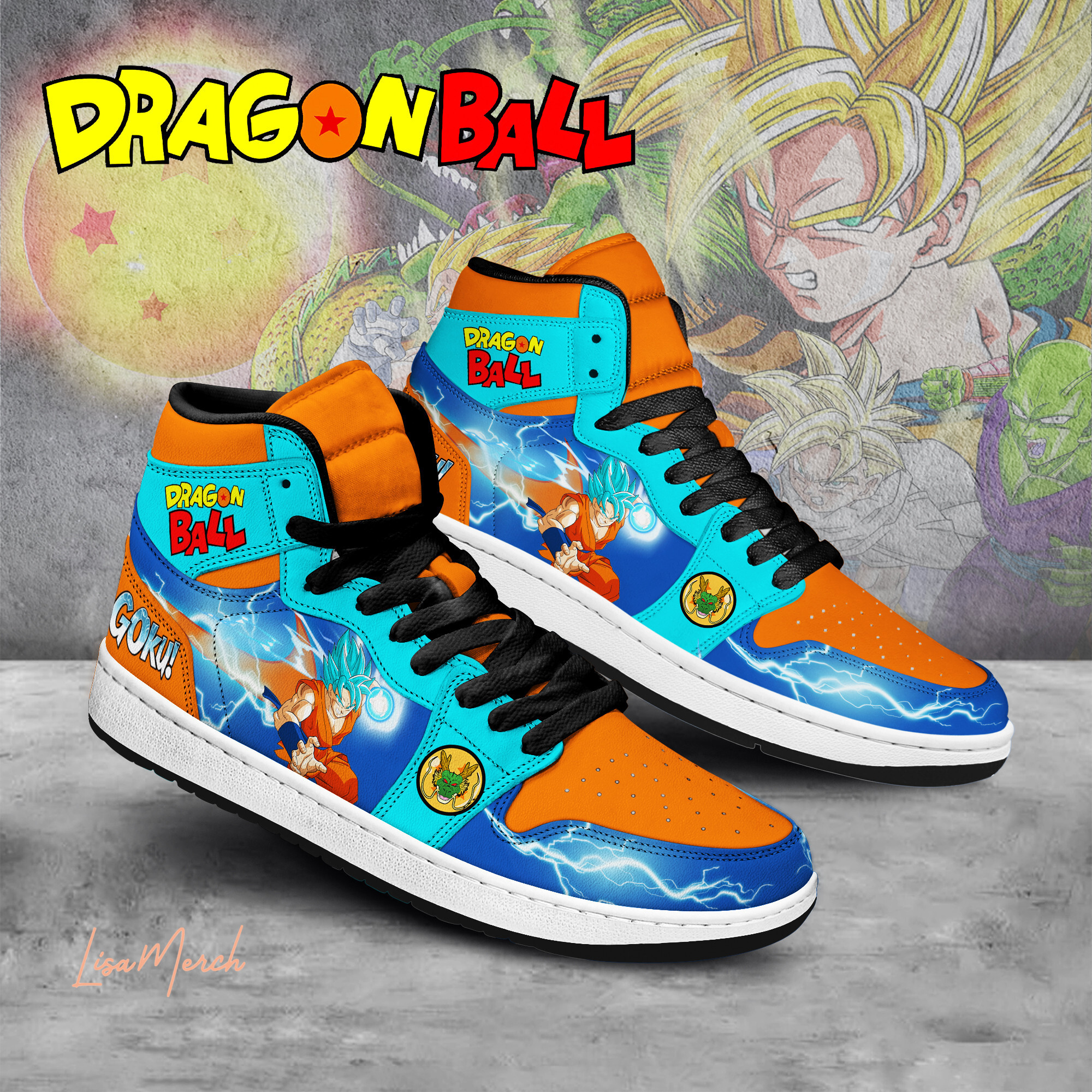 JWFancy Dragon Ball AJ1 High Sneakers Shoes For Men And Women