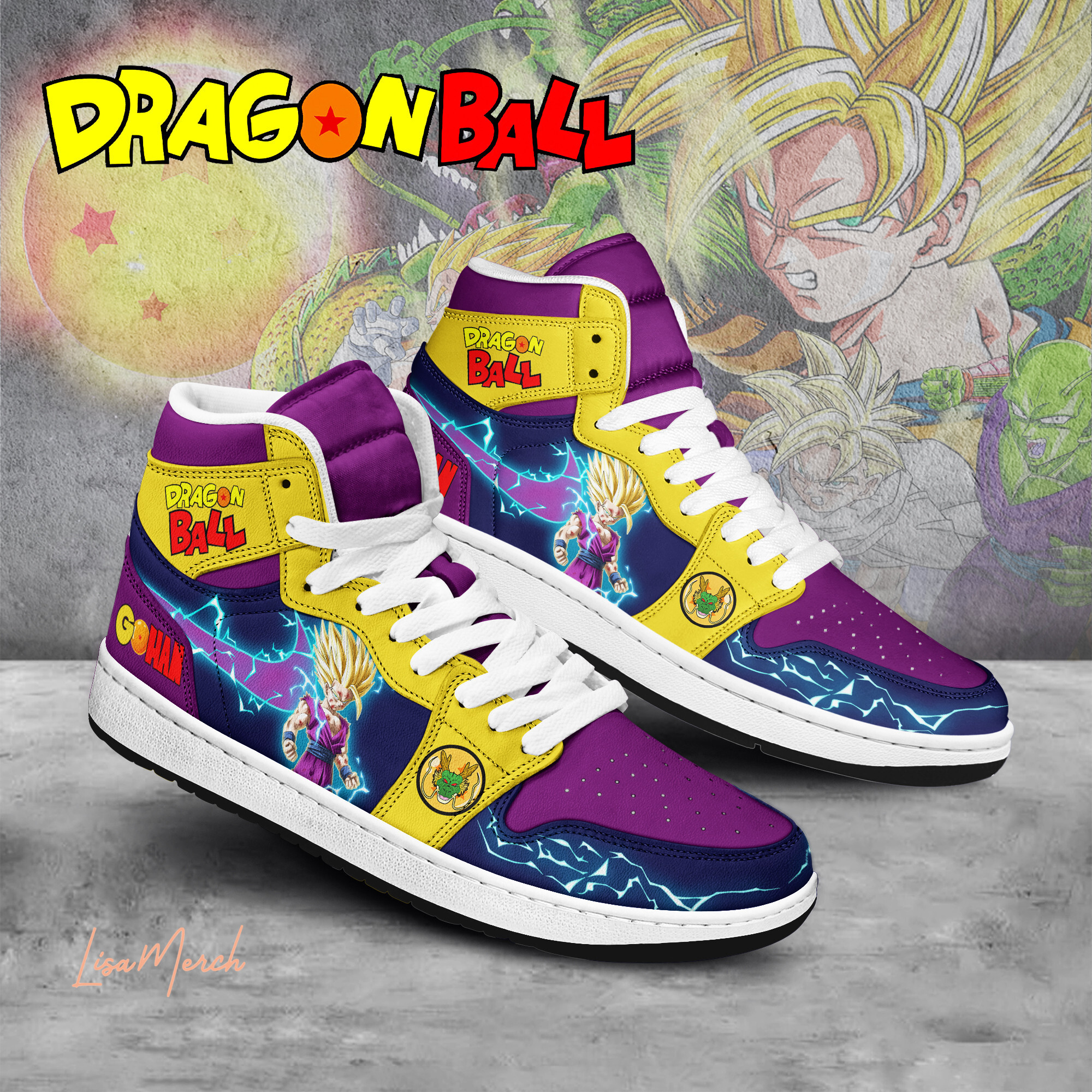 JWFancy Dragon Ball AJ1 High Sneakers Shoes For Men And Women