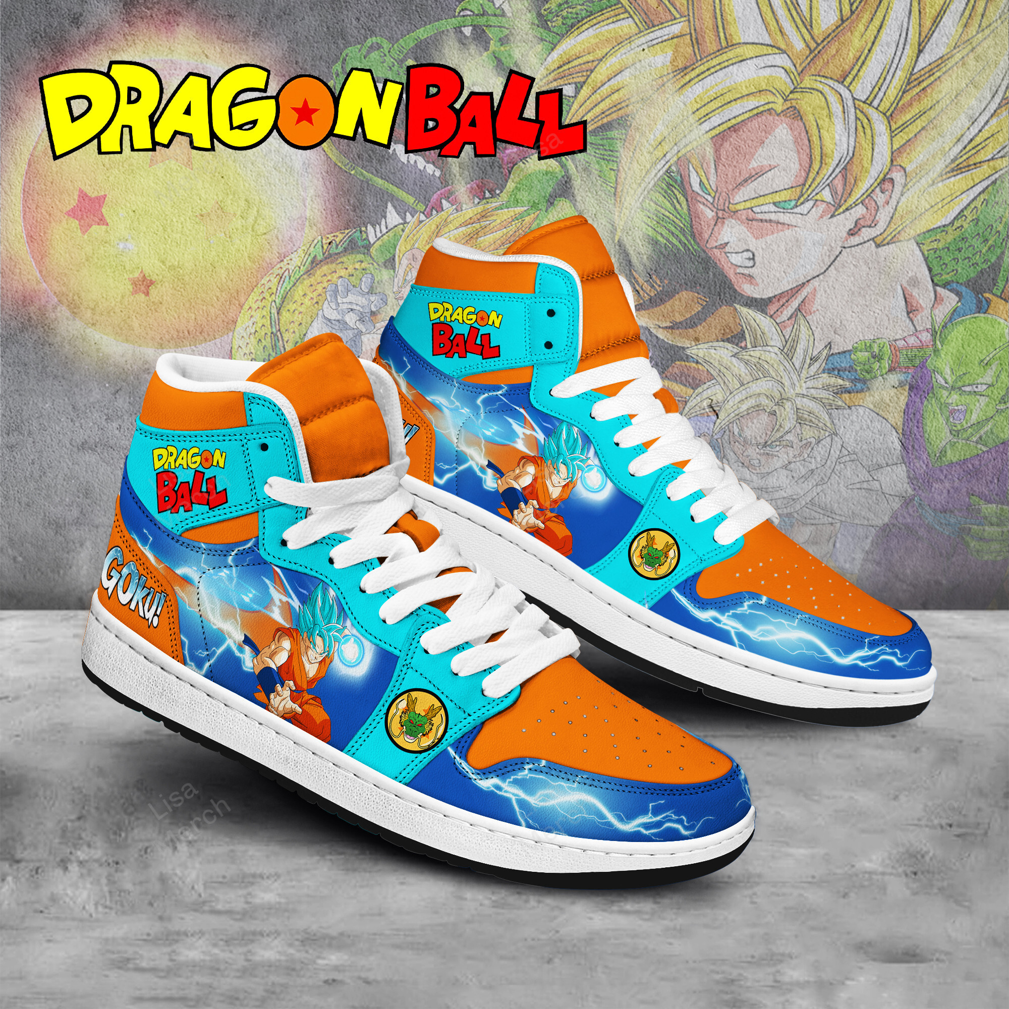 JWFancy Dragon Ball AJ1 High Sneakers Shoes For Men And Women