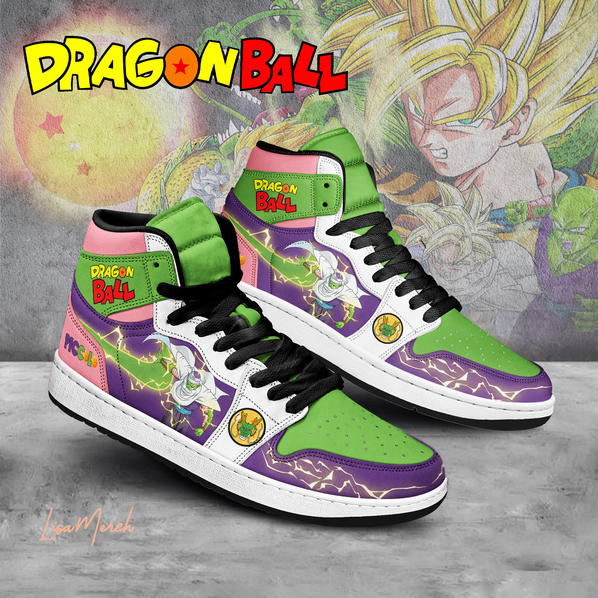 JWFancy Dragon Ball AJ1 High Sneakers Shoes For Men And Women