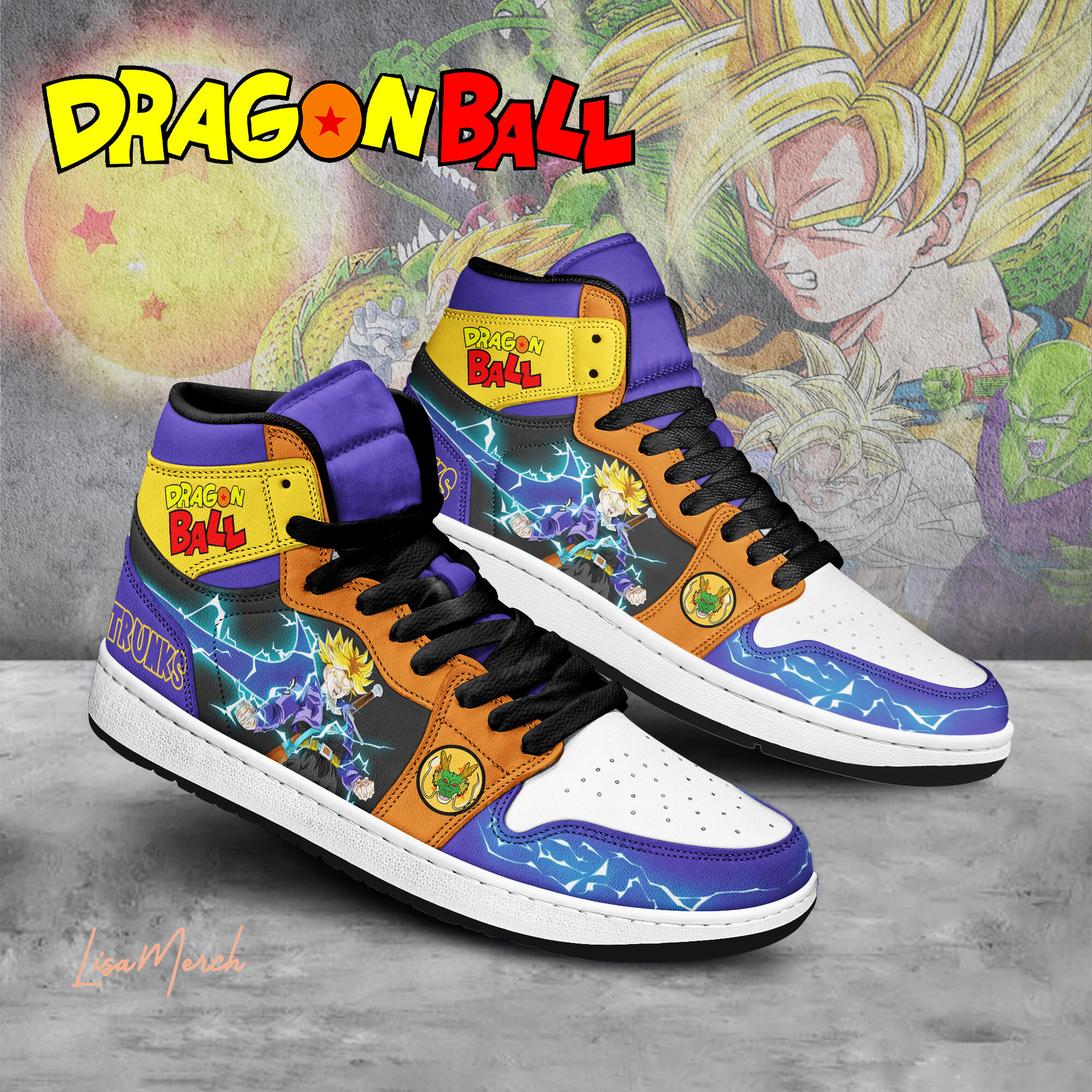 JWFancy Dragon Ball AJ1 High Sneakers Shoes For Men And Women