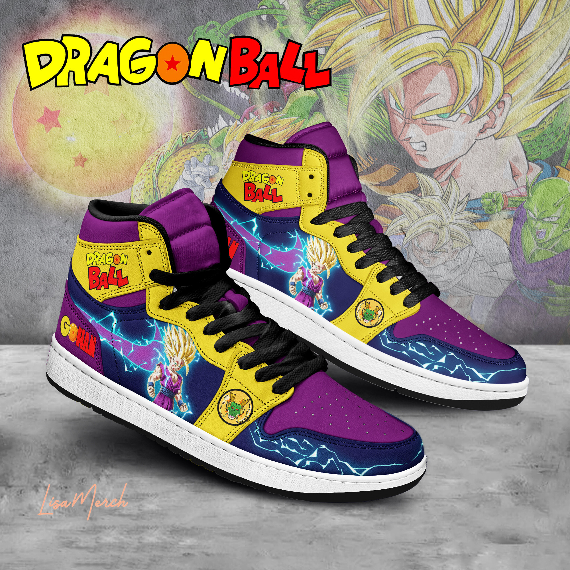 JWFancy Dragon Ball AJ1 High Sneakers Shoes For Men And Women
