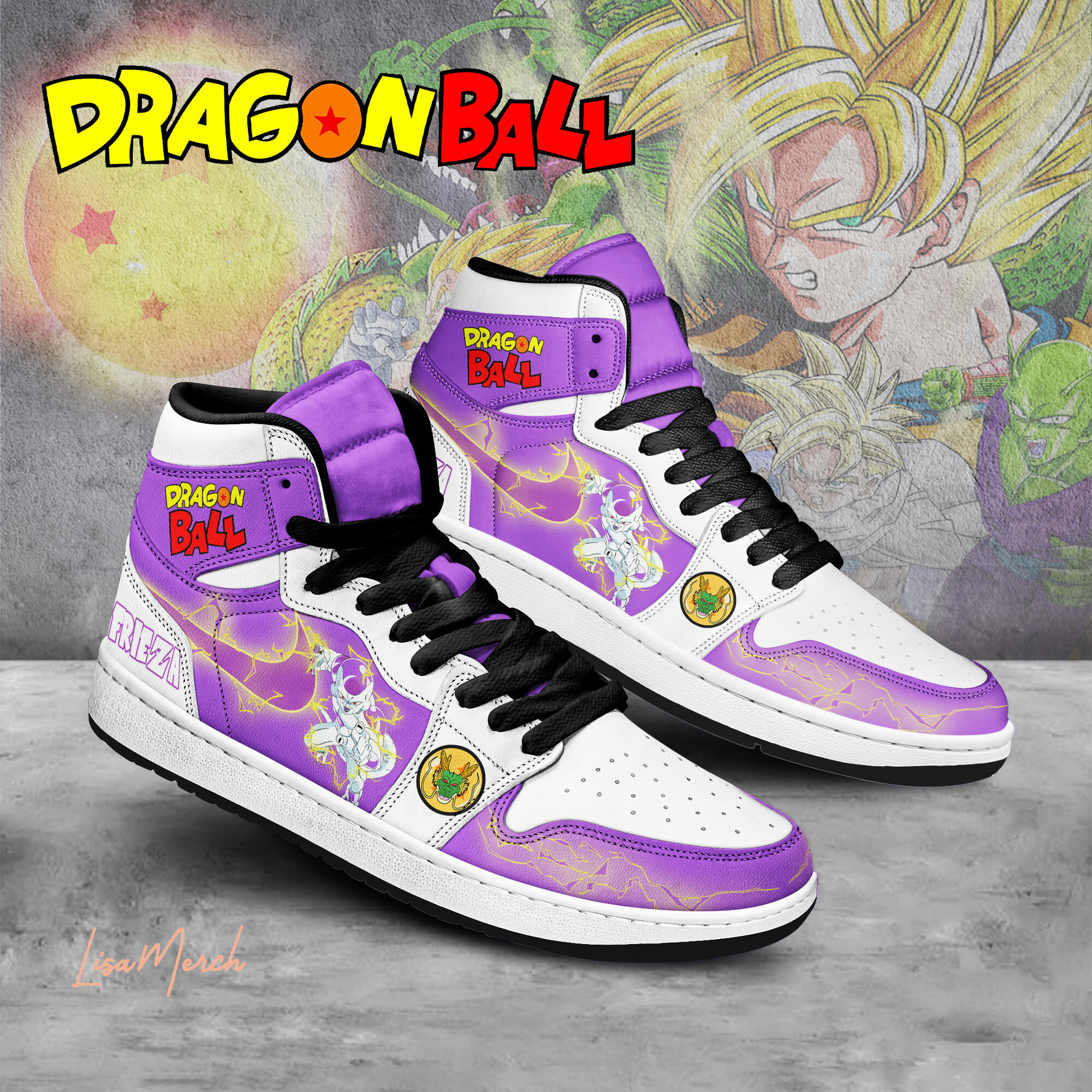JWFancy Dragon Ball AJ1 High Sneakers Shoes For Men And Women