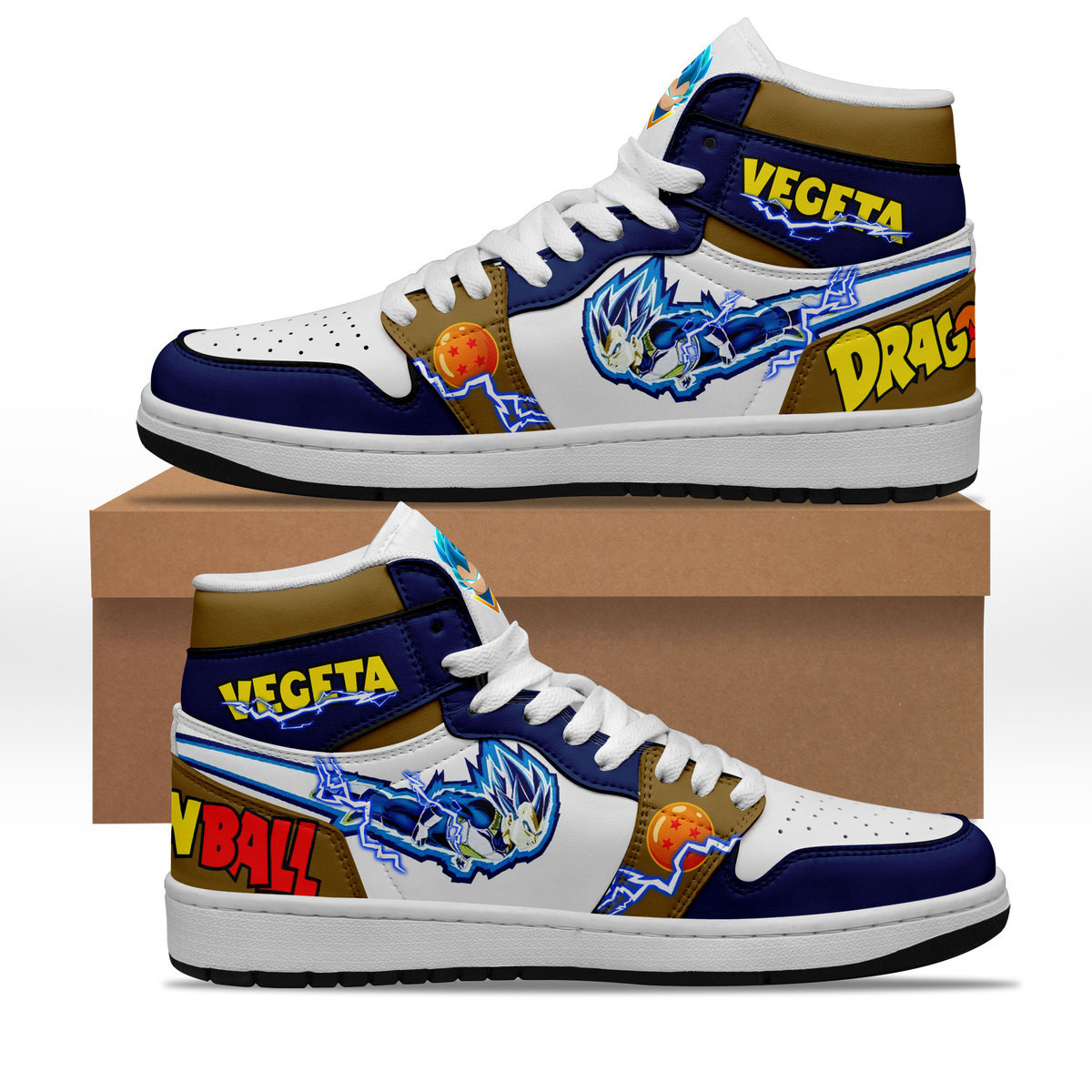 JWFancy Dragon Ball Z Get Vegeta AJ1 High Sneakers Shoes For Men And Women