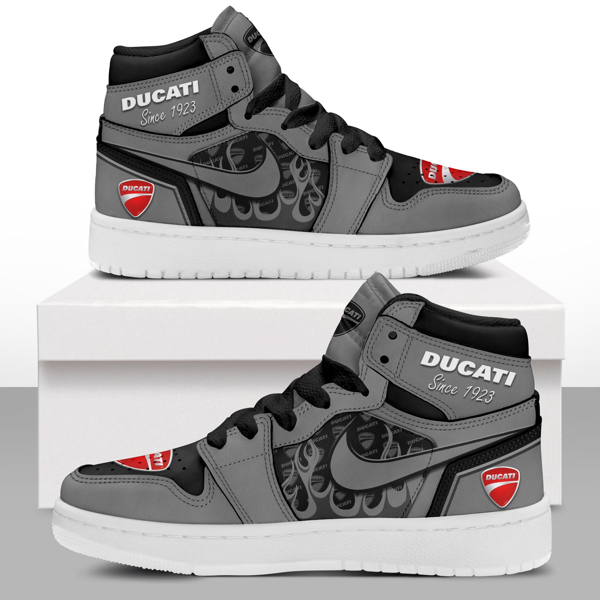 JWFancy Ducati AJ1 High Sneakers Shoes For Men And Women