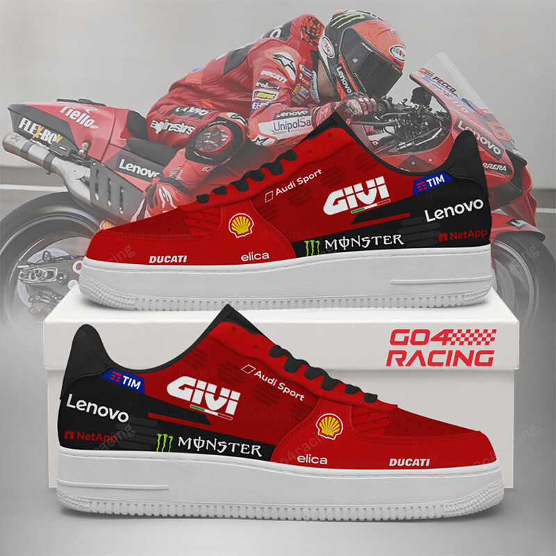 JWFancy Ducati Racing Factory Air Low-Top Sneakers Shoes For Men And Women