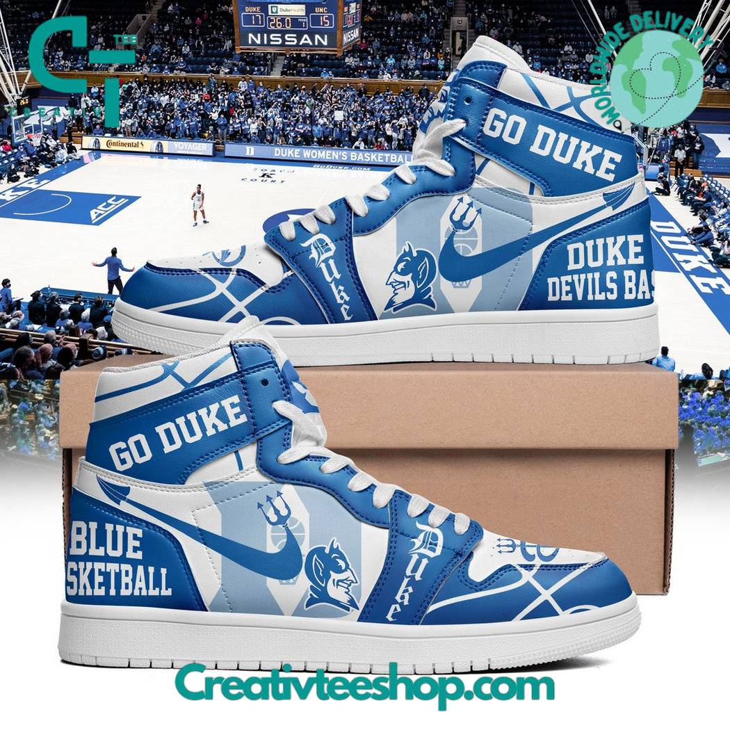 JWFancy Duke Blue Devils AJ1 High Sneakers Shoes For Men And Women