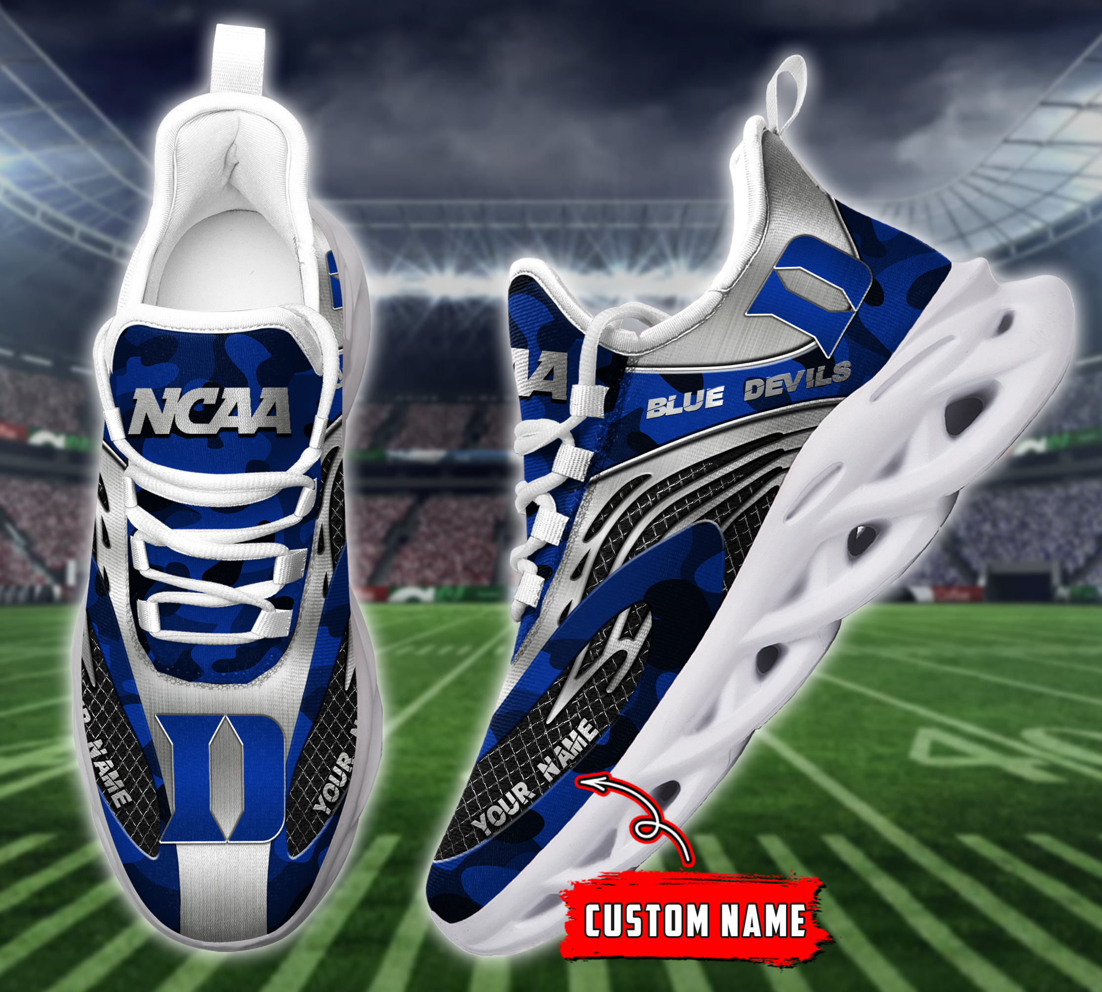 JWFancy Duke Blue Devils NCAA Max Soul Shoes Sneakers For Men And Women