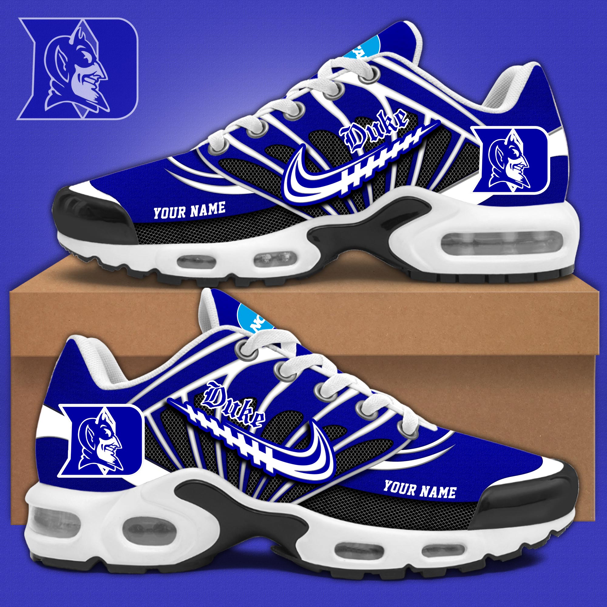 JWFancy Duke Blue Devils TN Shoes Sneakers For Men And Women