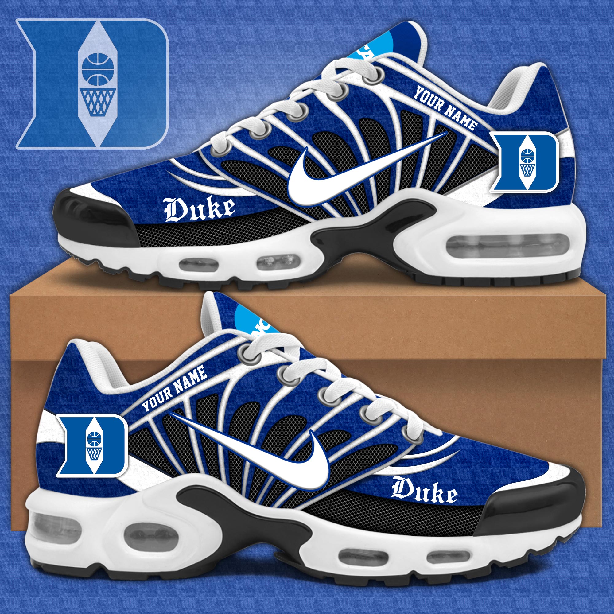 JWFancy Duke Blue Devils TN Shoes Sneakers For Men And Women