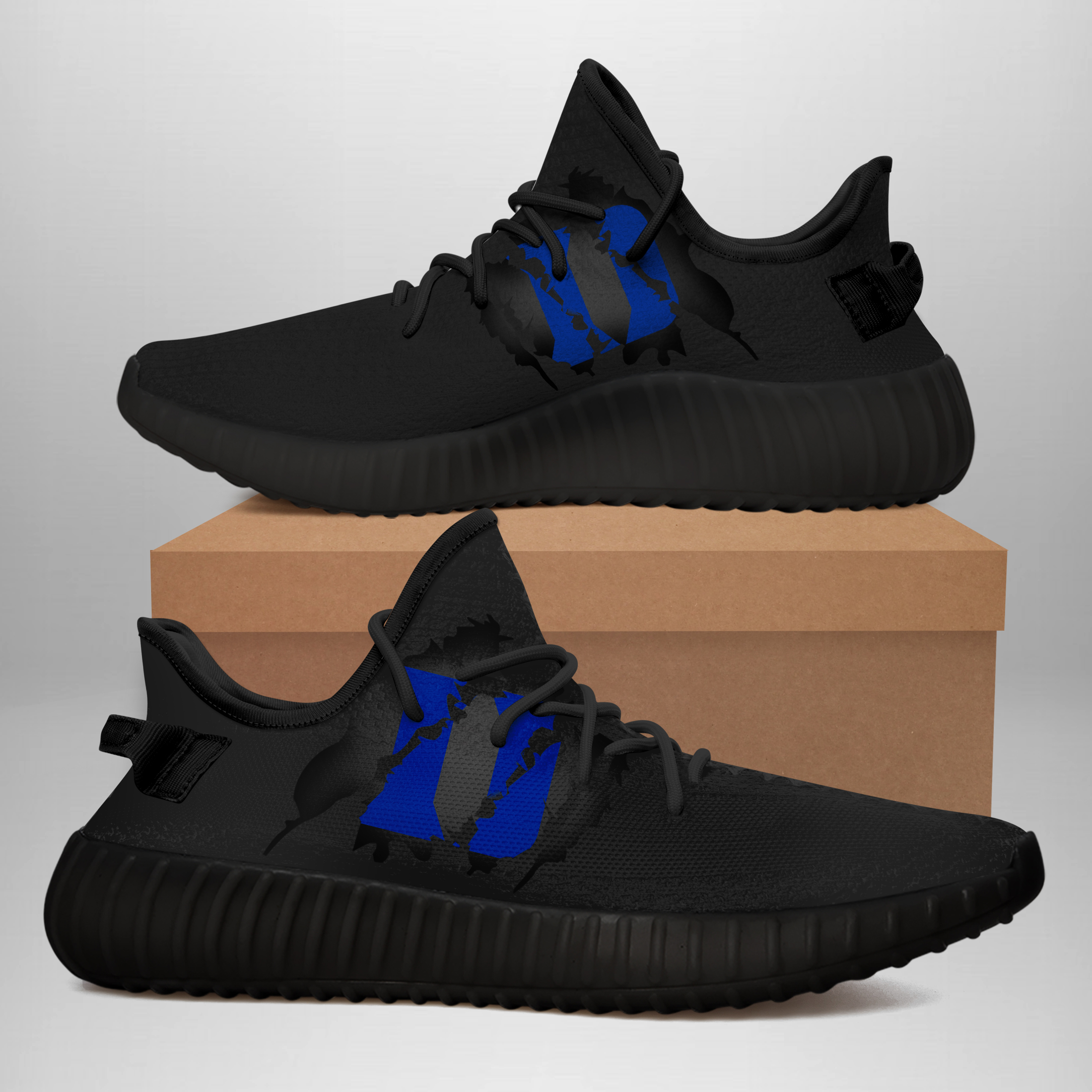 JWFancy Duke Blue Devils Yeezy Boost Shoes For Men And Women