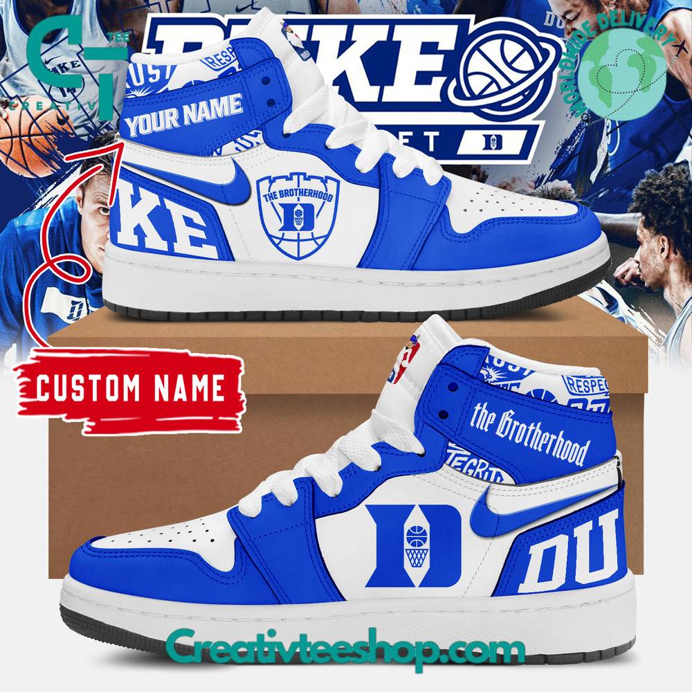 JWFancy Duke Blue Planet The Brotherhood AJ1 High Sneakers Shoes For Men And Women