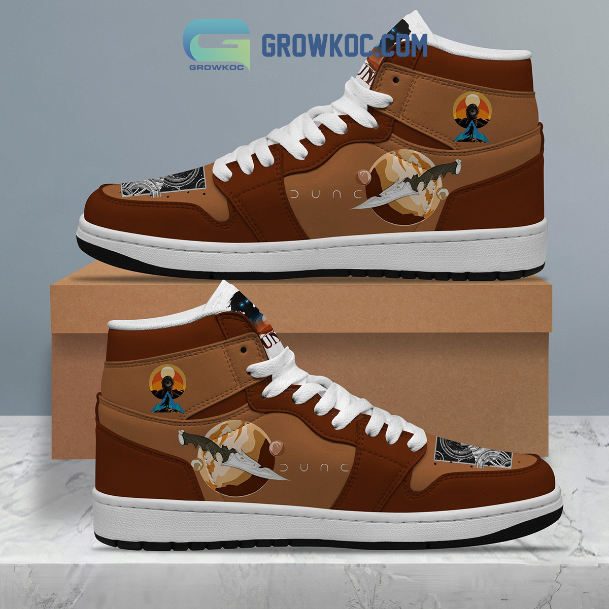 JWFancy Dune AJ1 High Sneakers Shoes For Men And Women