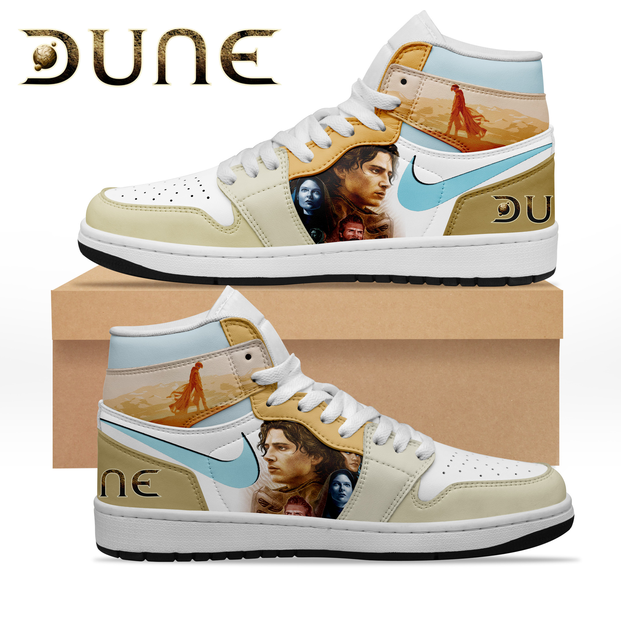 JWFancy Dune AJ1 High Sneakers Shoes For Men And Women