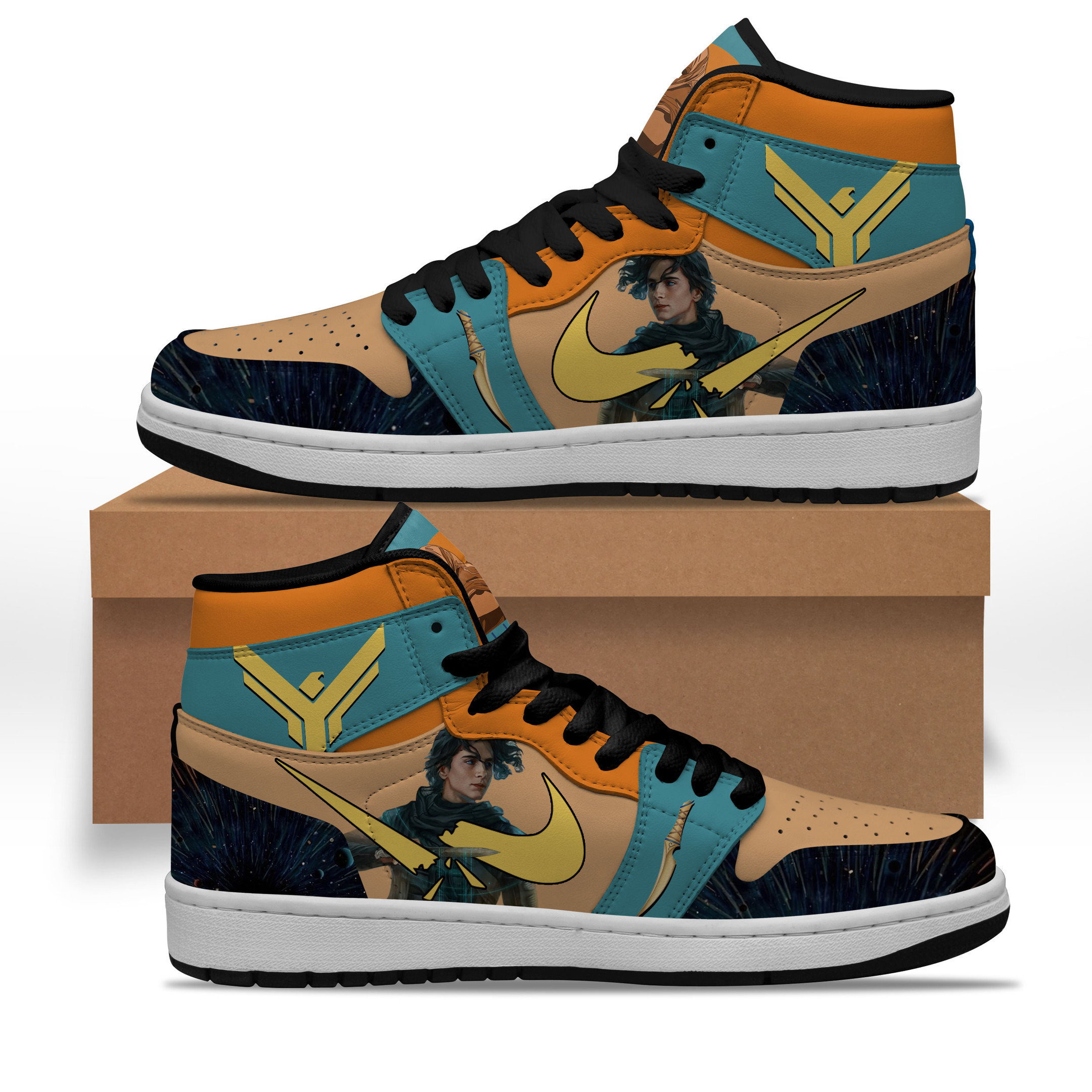 JWFancy Dune AJ1 High Sneakers Shoes For Men And Women