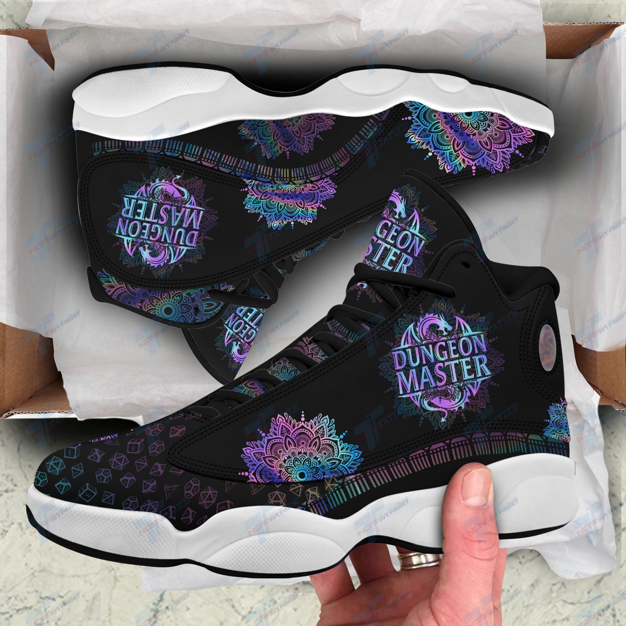 JWFancy Dungeon Dragon AJ13 Sneakers Shoes For Men And Women