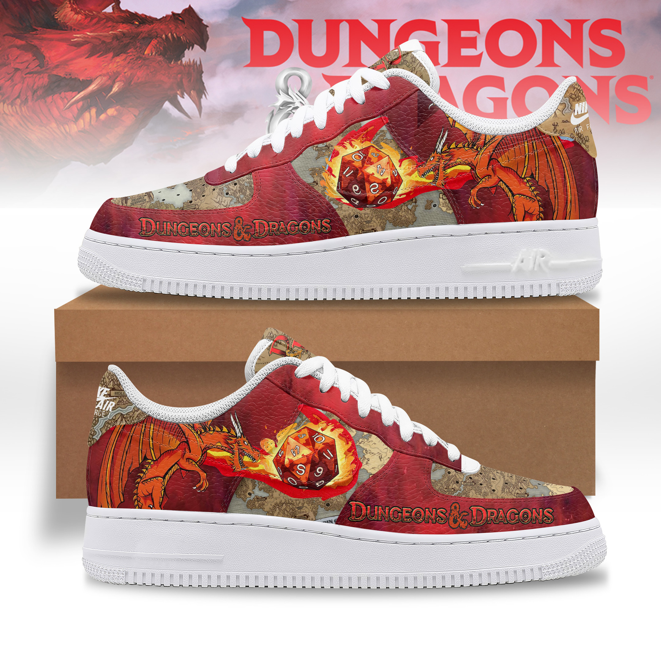 JWFancy Dungeons & Dragons Air Low-Top Sneakers Shoes For Men And Women