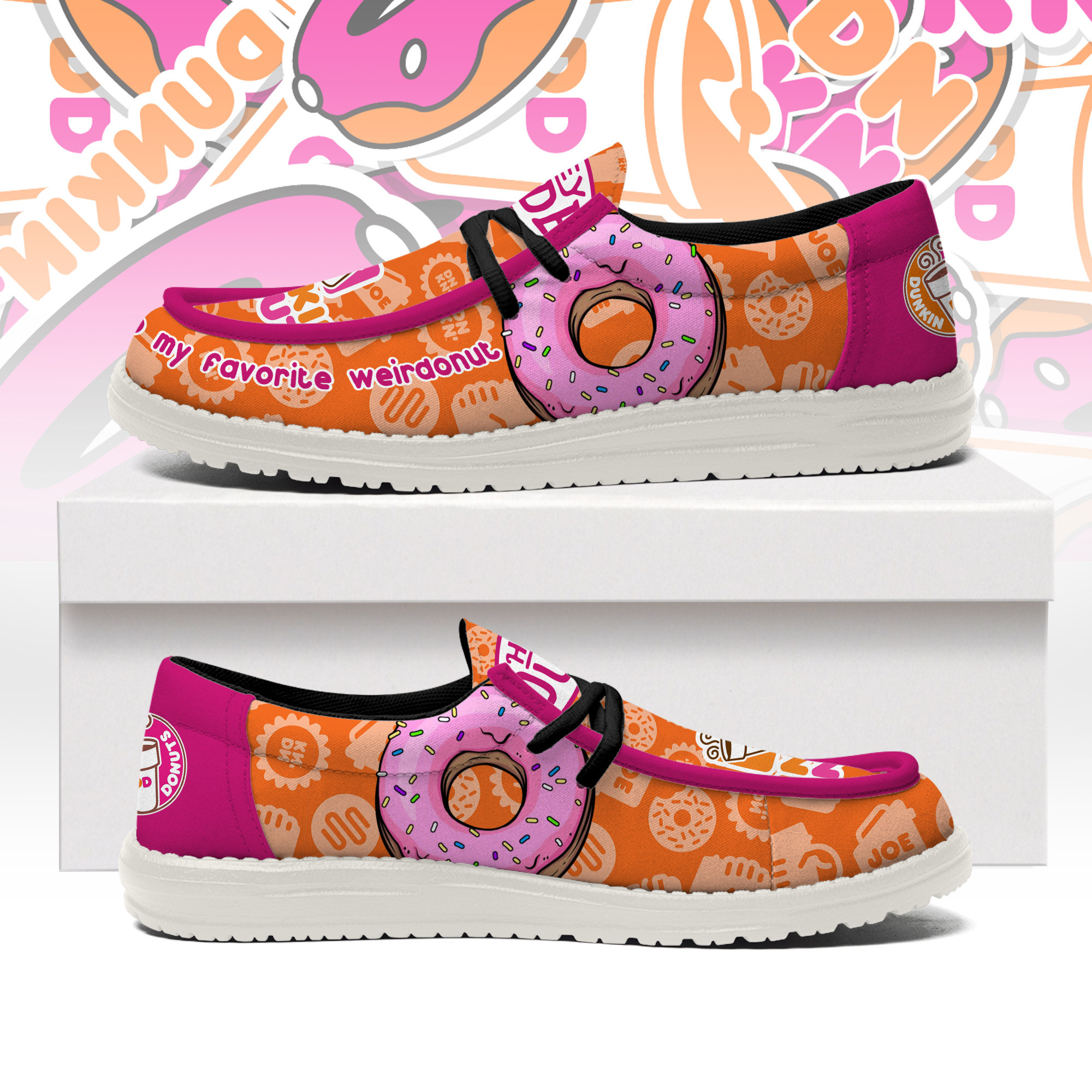 JWFancy Dunkin’ Donuts – Custom Name Hey Dude