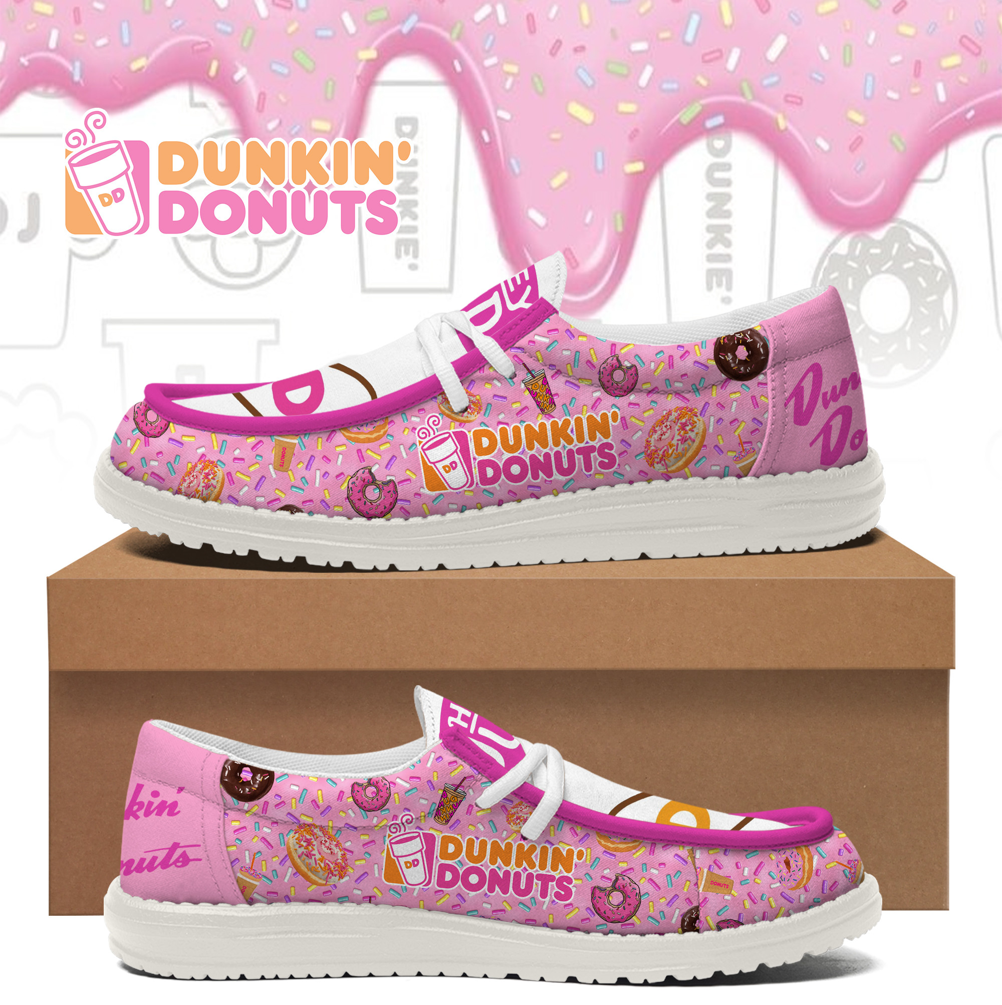 JWFancy Dunkin’ Donuts – Custom Name Hey Dude