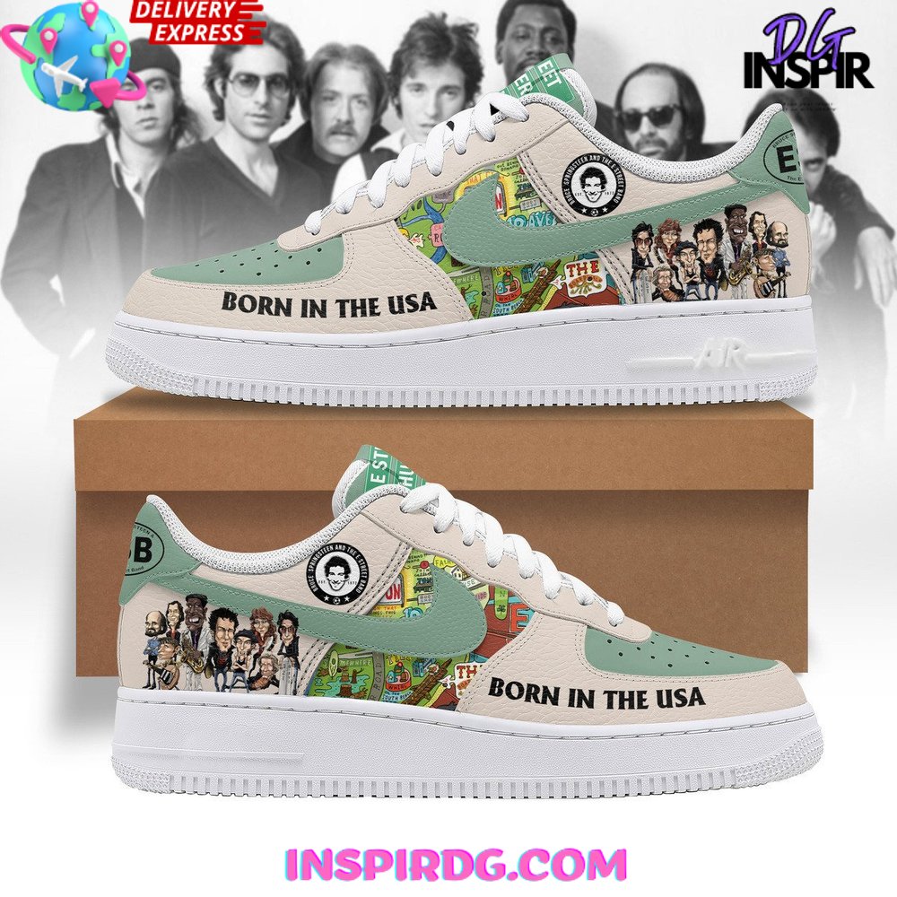 JWFancy E Street Band Born In The USA Air Low-Top Sneakers Shoes For Men And Women
