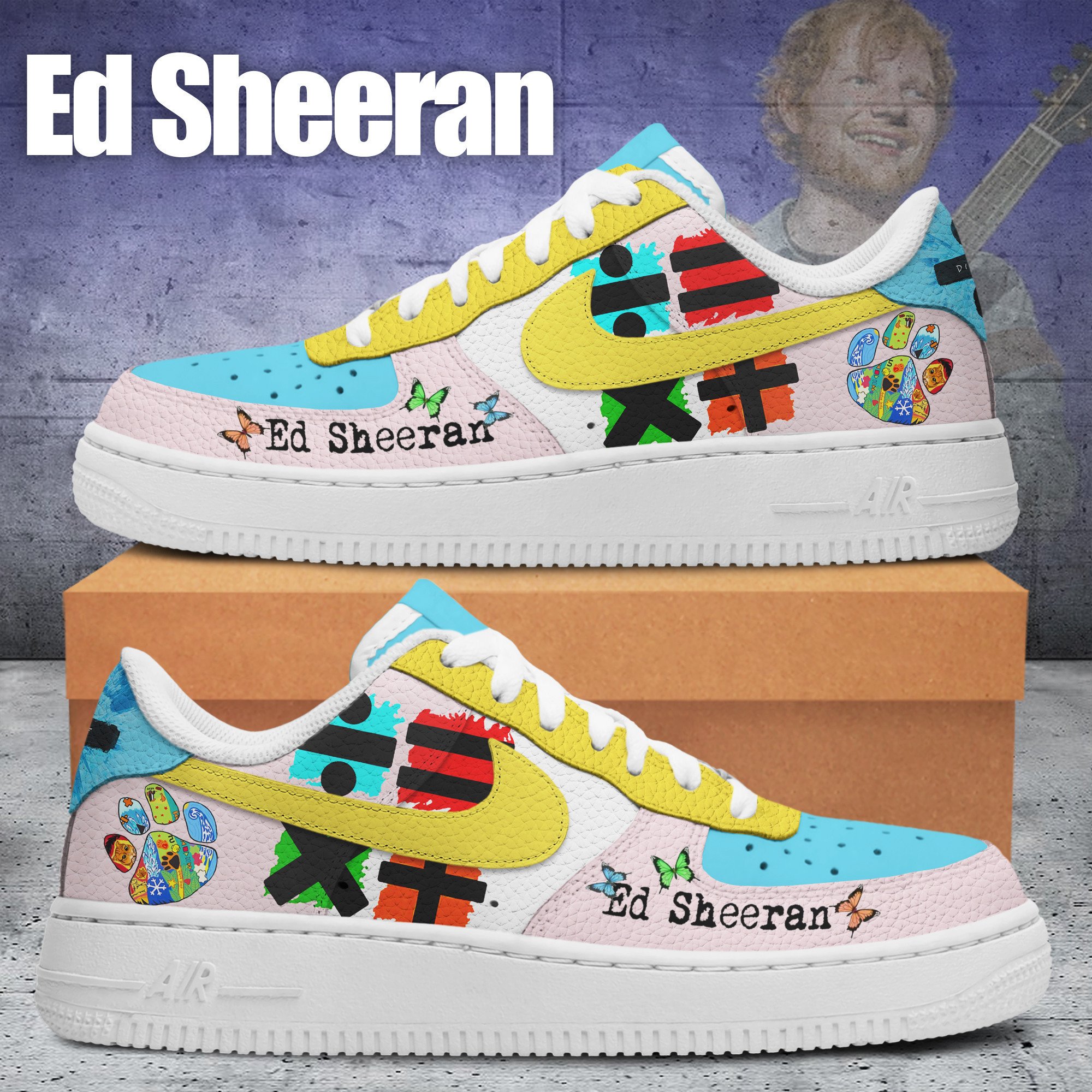 JWFancy Ed Sheeran Air Low-Top Sneakers Shoes For Men And Women