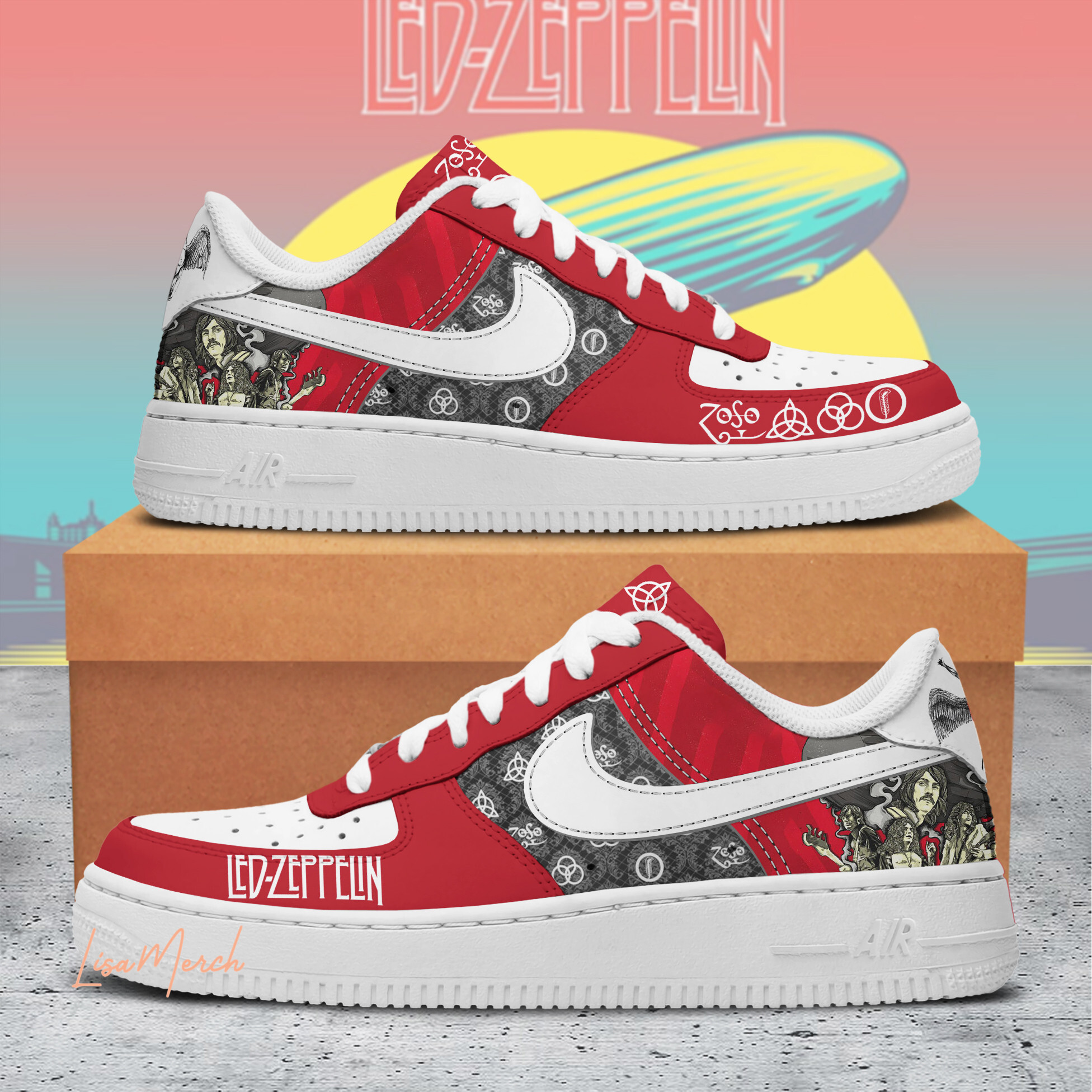 JWFancy Ed Sheeran Air Low-Top Sneakers Shoes For Men And Women