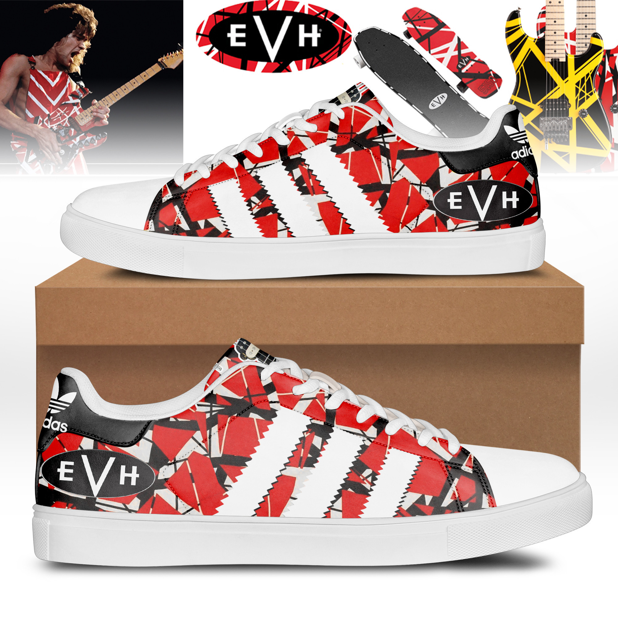 JWFancy Eddie Van Halen Skate Stan Shoes Sneakes For Men And Women