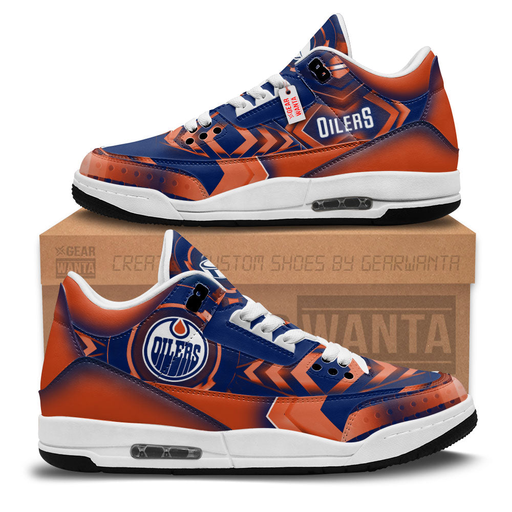 JWFancy Edmonson Oilers AJ3 Sneakers Shoes For Men And Women