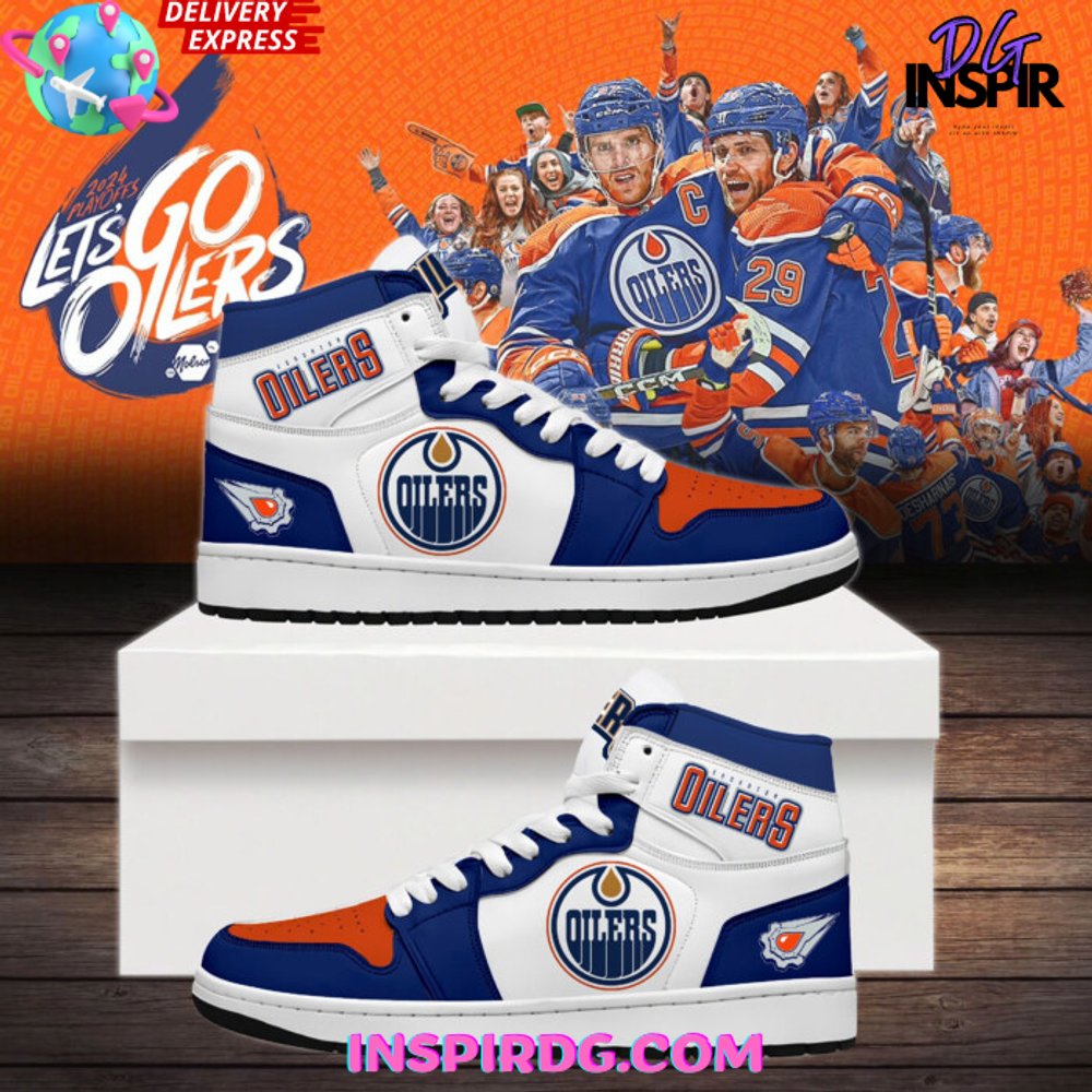 JWFancy Edmonton Oilers AJ1 High Sneakers Shoes For Men And Women